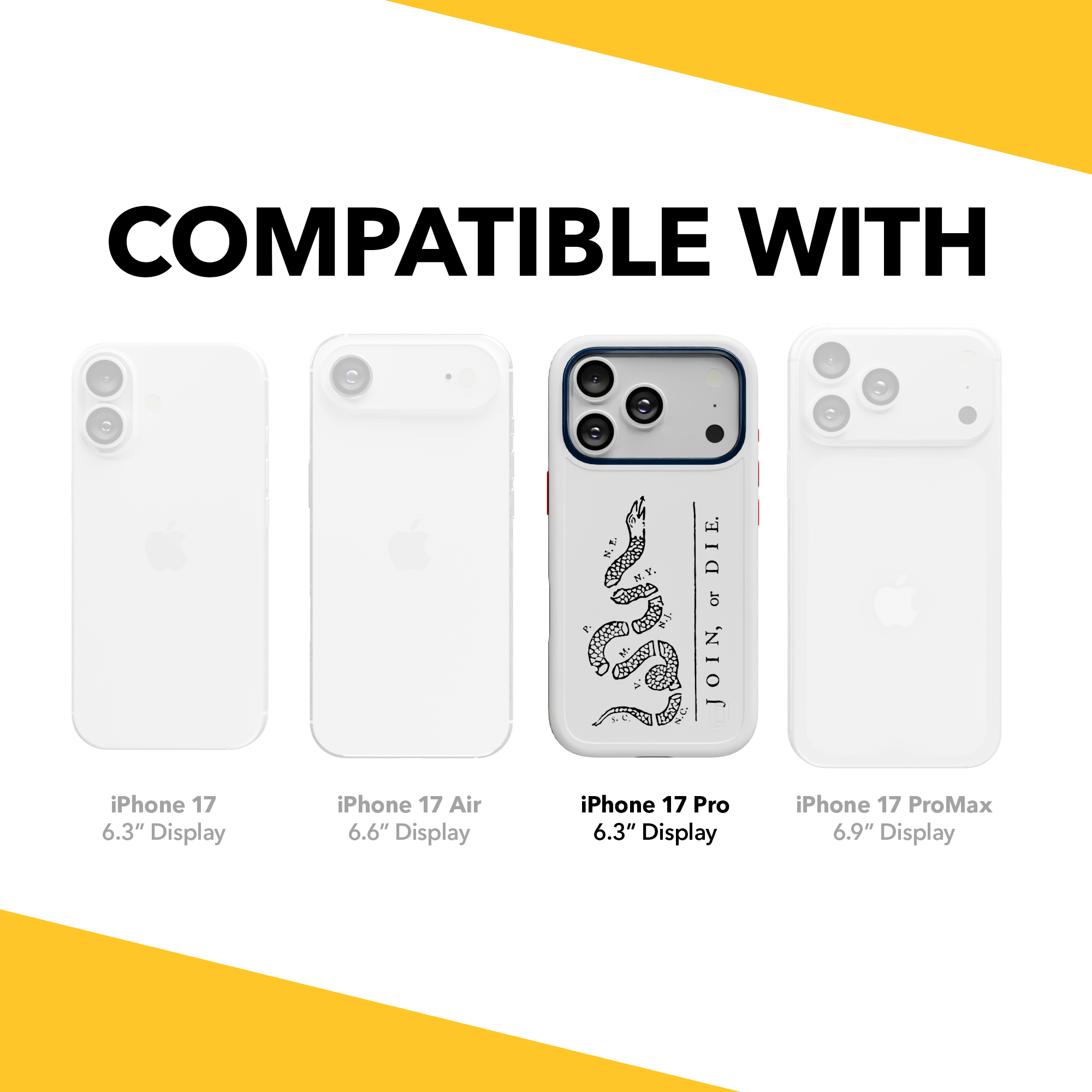 Patriot Collection - Broken Serpent for iPhone 17 Series Broken Serpent / iPhone 17 Pro / White