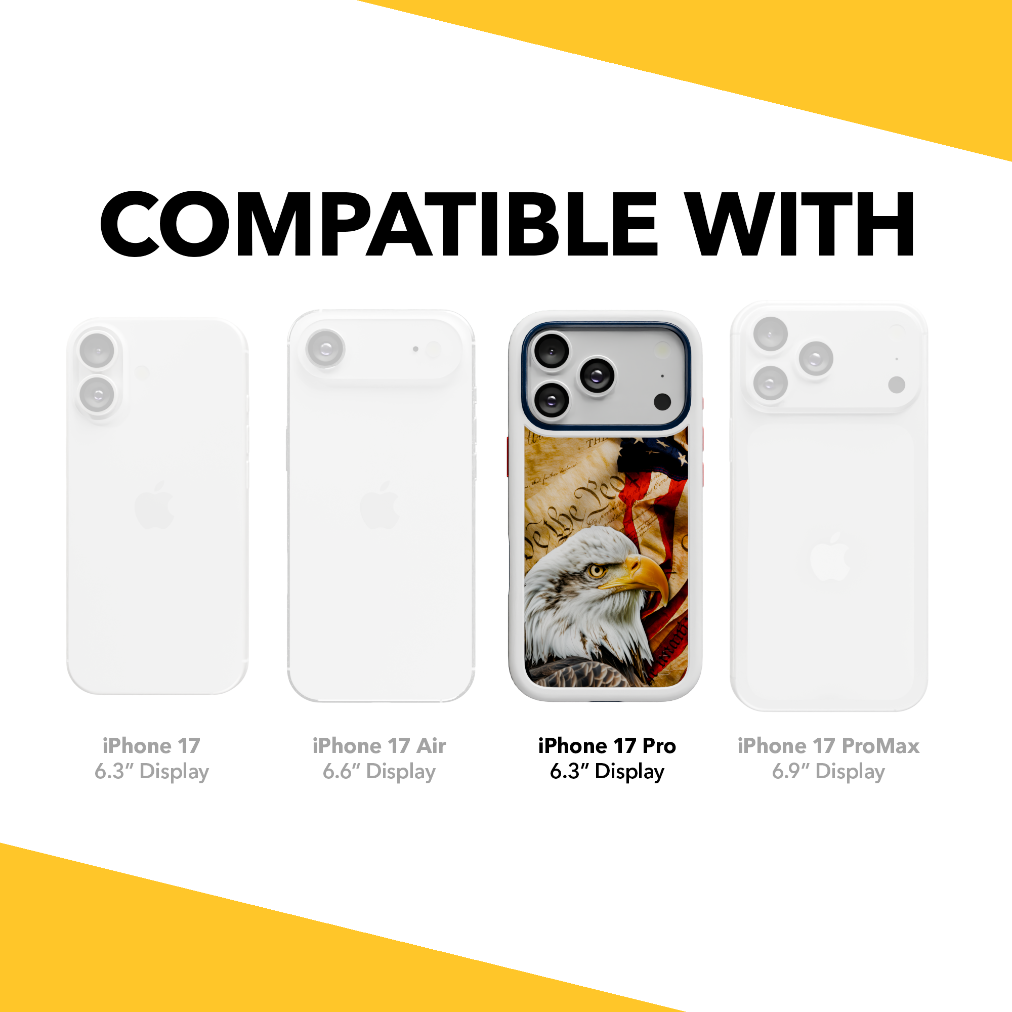 Patriot Collection - Freedom Eagle for iPhone 17 Series Freedom Eagle / iPhone 17 Pro / White