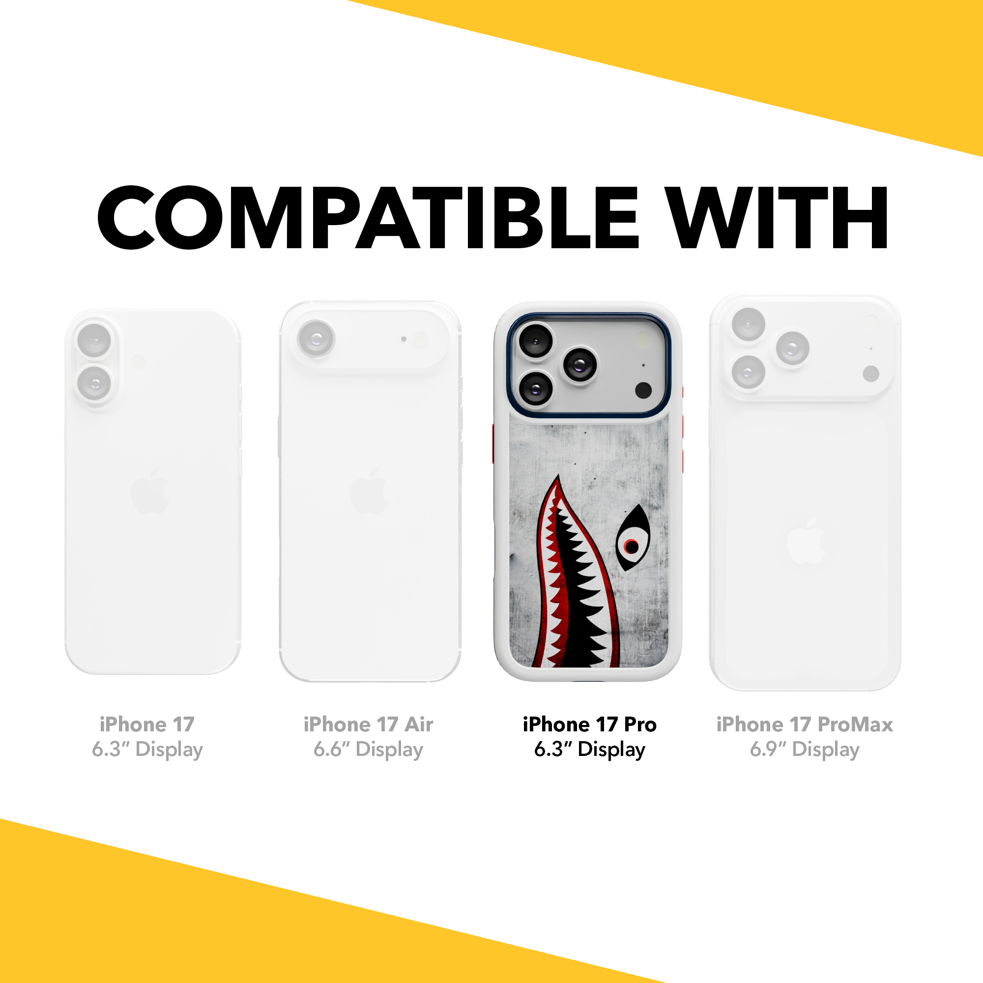 Patriot Collection - Flying Shark for iPhone 17 Series Flying Shark / iPhone 17 Pro / White