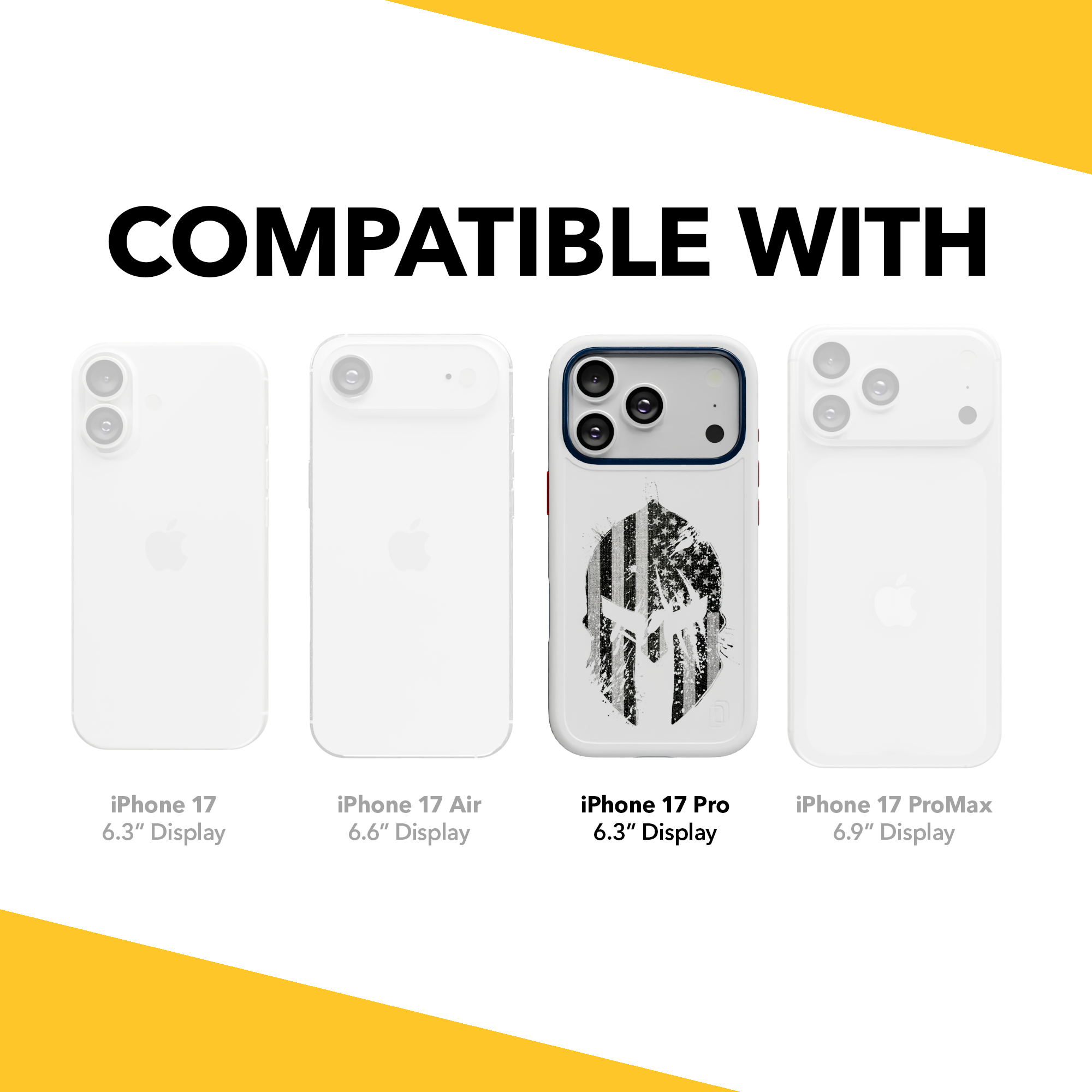 Patriot Collection - Spartan Warrior for iPhone 17 Series Spartan Warror / iPhone 17 Pro / White