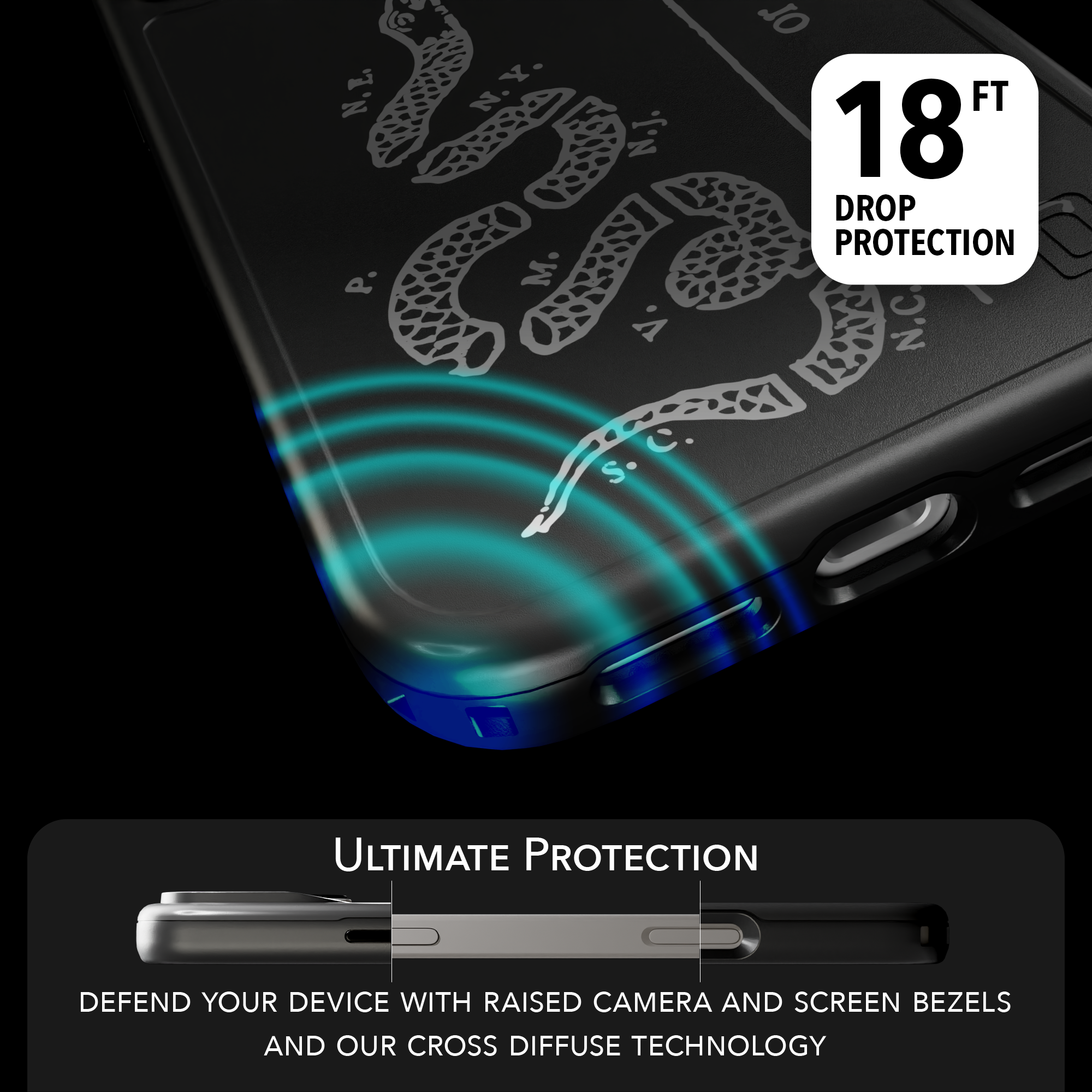 Patriot Collection - Broken Serpent for iPhone 17 Series Broken Serpent / iPhone 17 Pro Max / Black