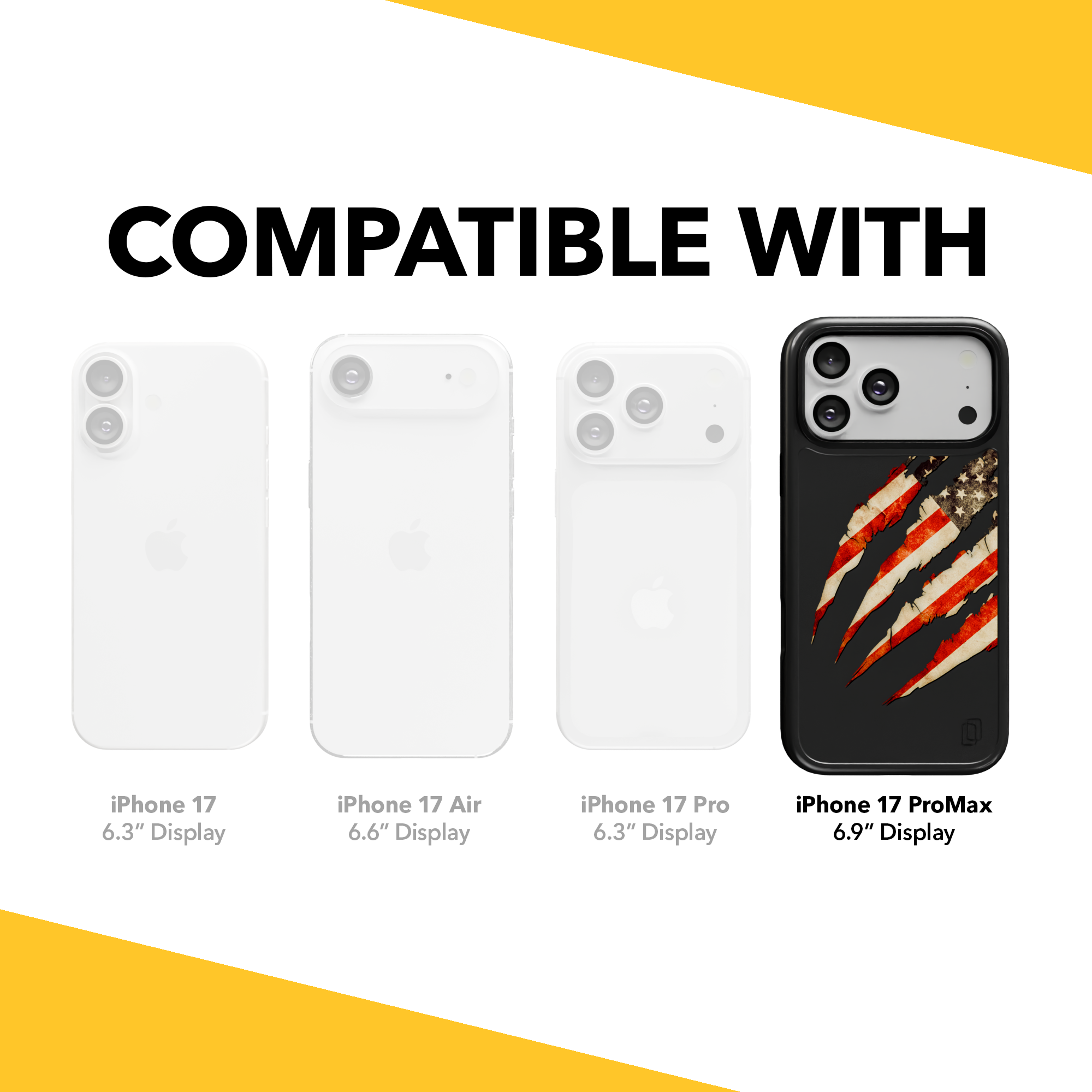 Patriot Collection - Claws of Freedom for iPhone 17 Series Claws of Freedom / iPhone 17 Pro Max / Black