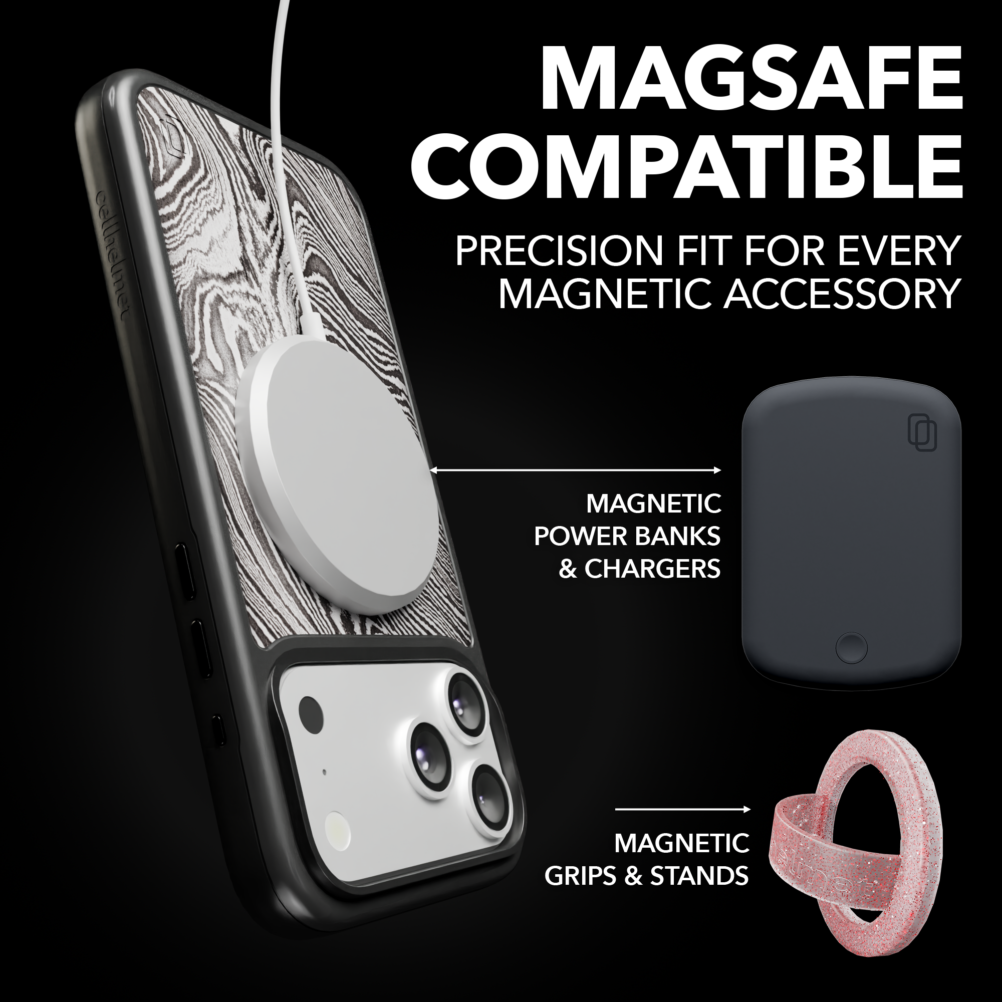 Patriot Collection - Damascus Steel for iPhone 17 Series Damascus Steel / iPhone 17 Pro Max / Black