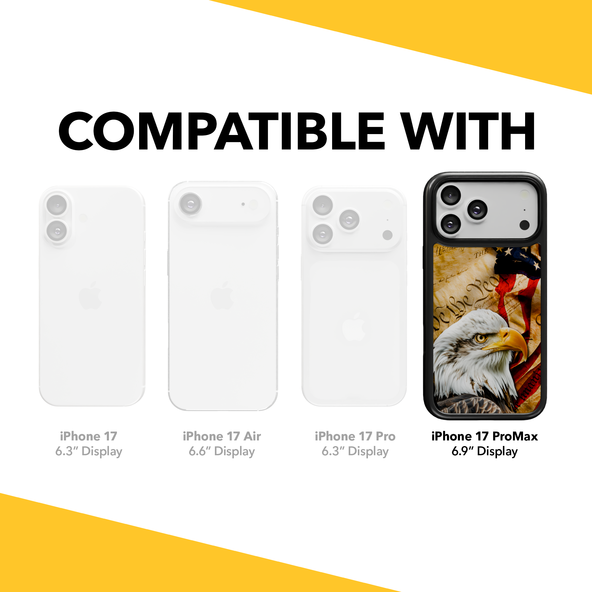 Patriot Collection - Freedom Eagle for iPhone 17 Series Freedom Eagle / iPhone 17 Pro Max / Black