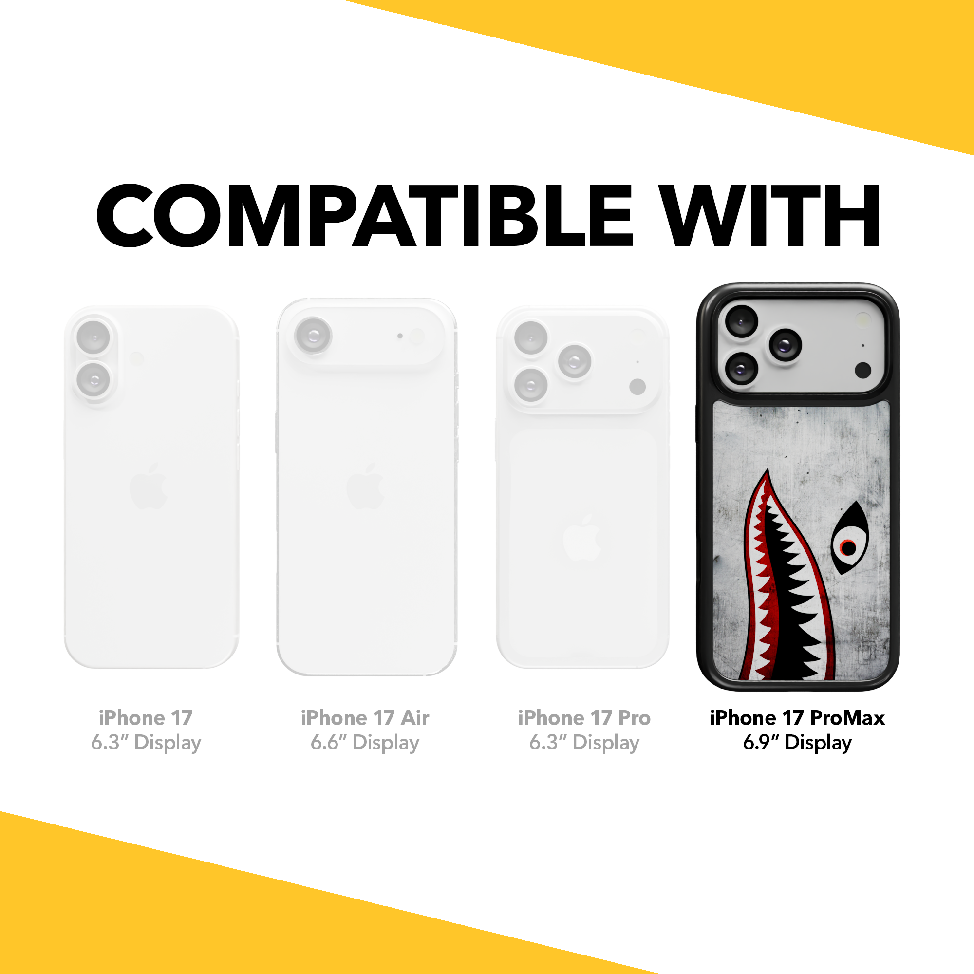 Patriot Collection - Flying Shark for iPhone 17 Series Flying Shark / iPhone 17 Pro Max / Black