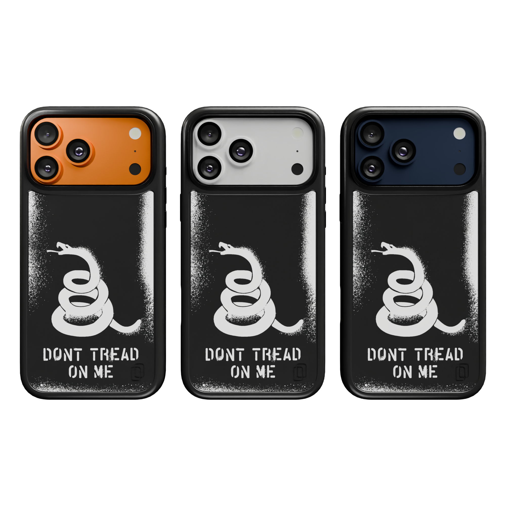 Patriot Collection - Gadsden Stencil for iPhone 17 Series Gadsen Stencil / iPhone 17 Pro Max / Black