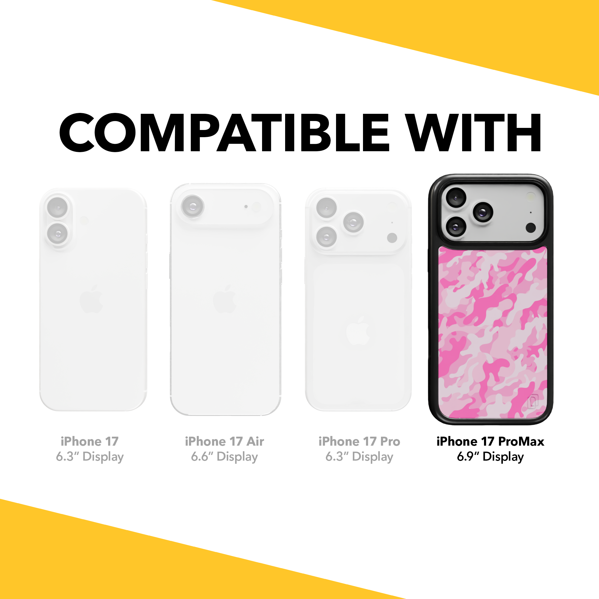 Patriot Collection - Pink Camo for iPhone 17 Series Pink Camo / iPhone 17 Pro Max / Black