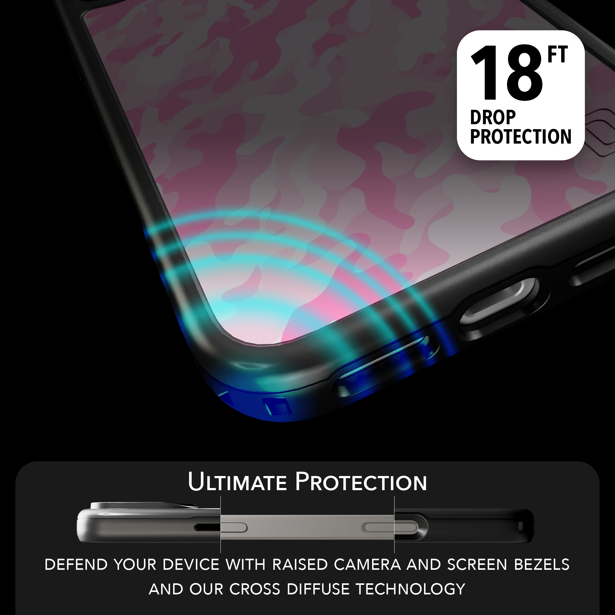 Patriot Collection - Pink Camo for iPhone 17 Series Pink Camo / iPhone 17 Pro Max / Black