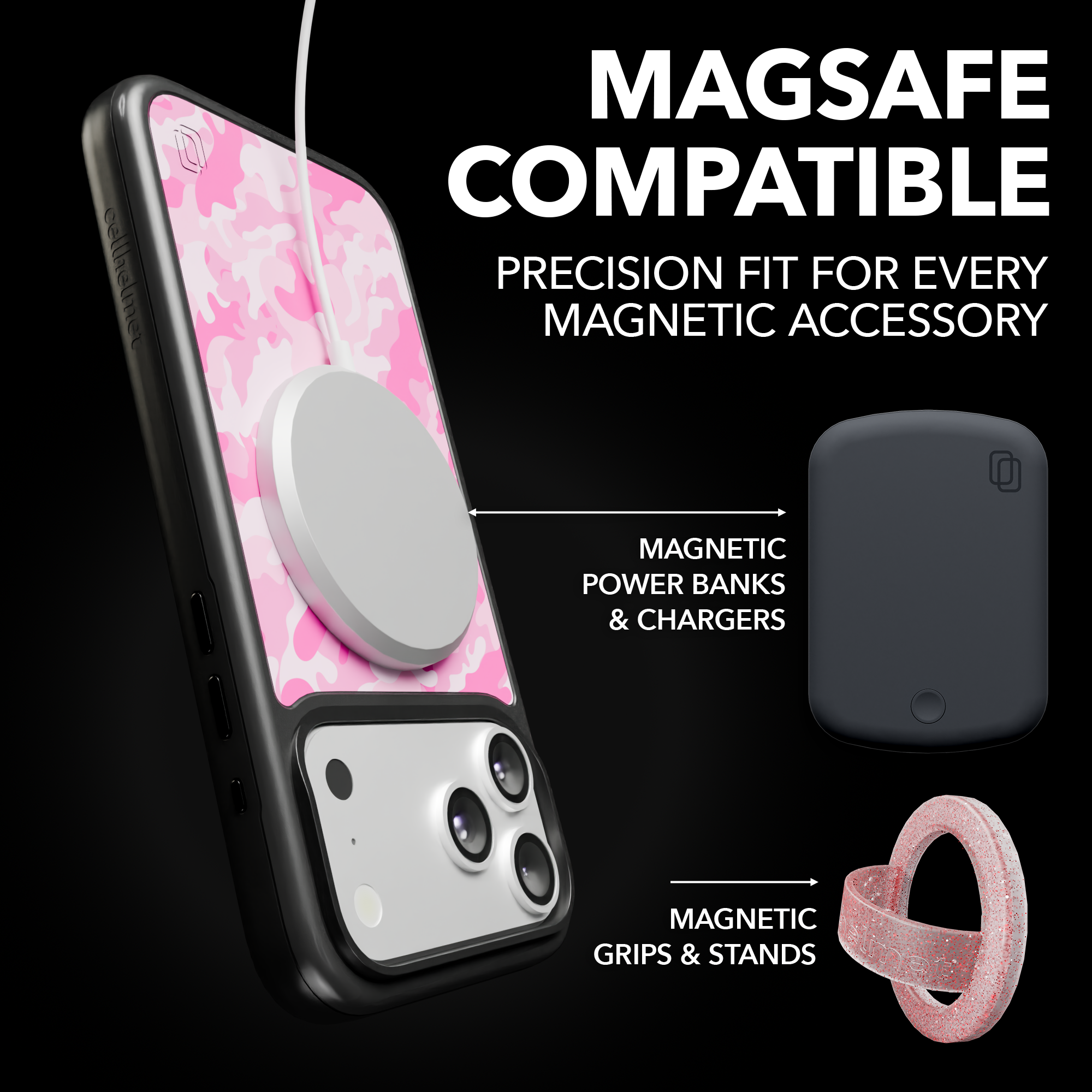 Patriot Collection - Pink Camo for iPhone 17 Series Pink Camo / iPhone 17 Pro Max / Black