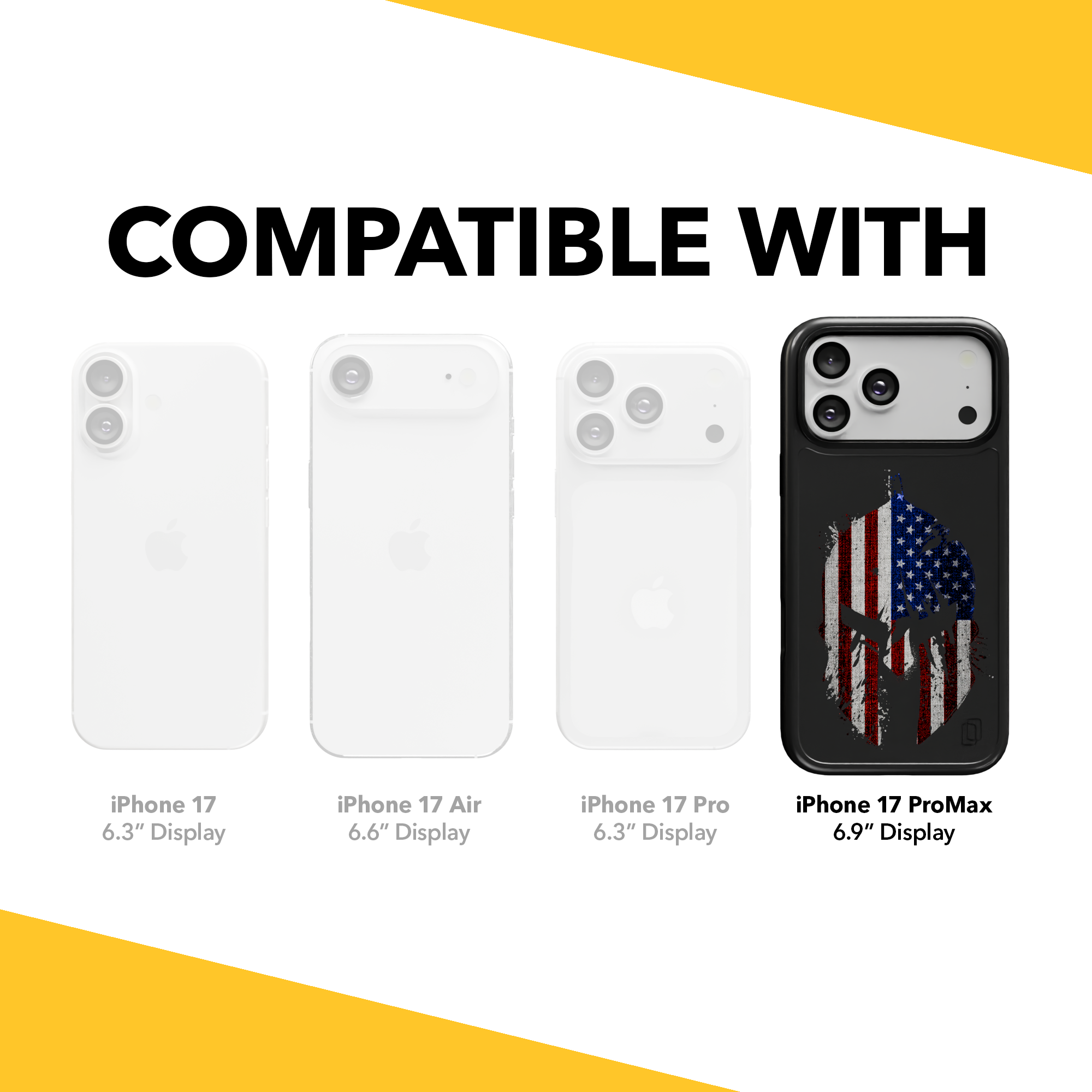Patriot Collection - Spartan Patriot for iPhone 17 Series Spartan Patriot / iPhone 17 Pro Max / Black
