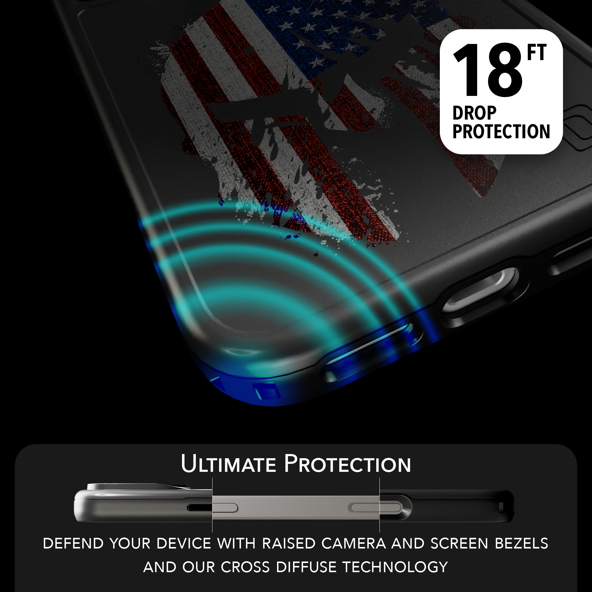 Patriot Collection - Spartan Patriot for iPhone 17 Series Spartan Patriot / iPhone 17 Pro Max / Black