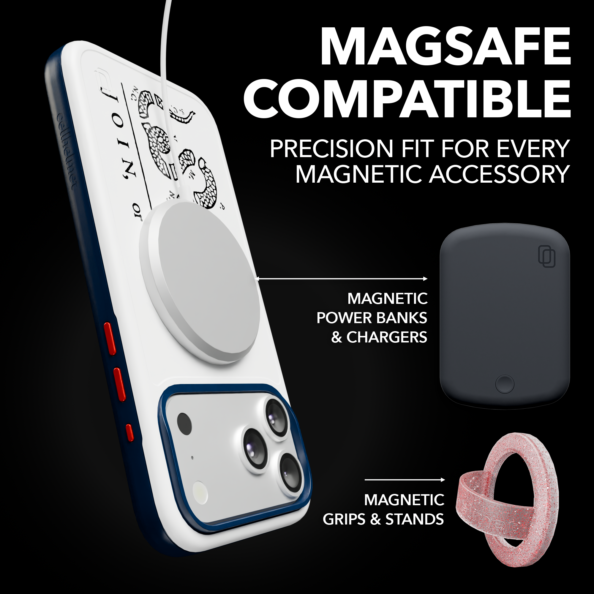 Patriot Collection - Broken Serpent for iPhone 17 Series Broken Serpent / iPhone 17 Pro Max / White