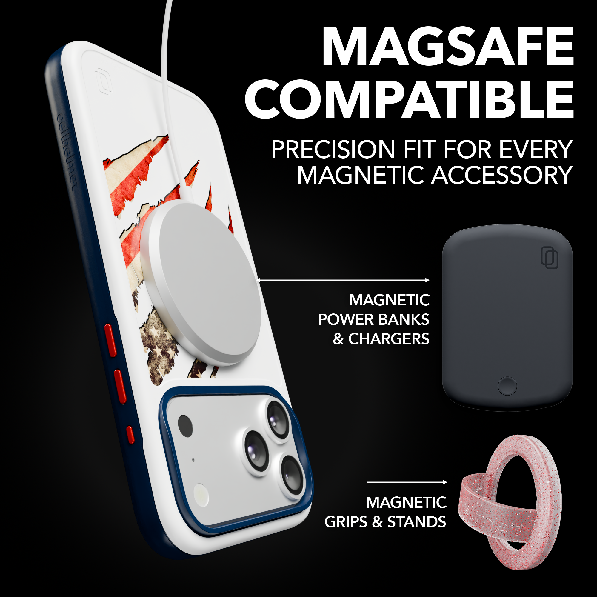 Patriot Collection - Claws of Freedom for iPhone 17 Series Claws of Freedom / iPhone 17 Pro Max / White