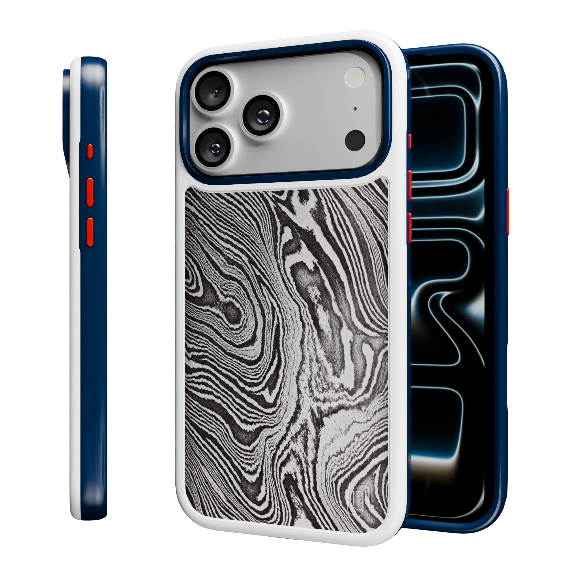 Patriot Collection - Damascus Steel for iPhone 17 Series Damascus Steel / iPhone 17 Pro Max / White