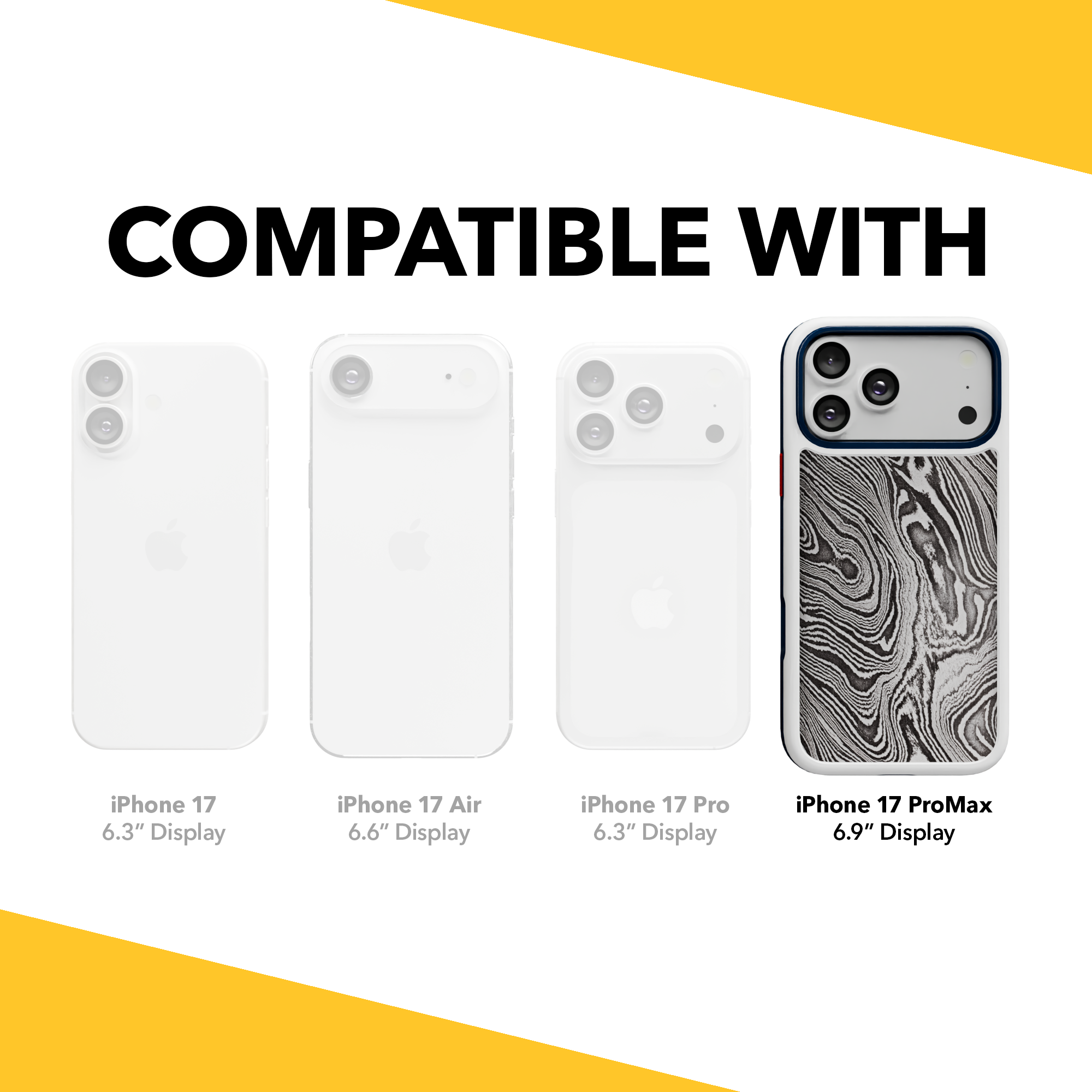 Patriot Collection - Damascus Steel for iPhone 17 Series Damascus Steel / iPhone 17 Pro Max / White