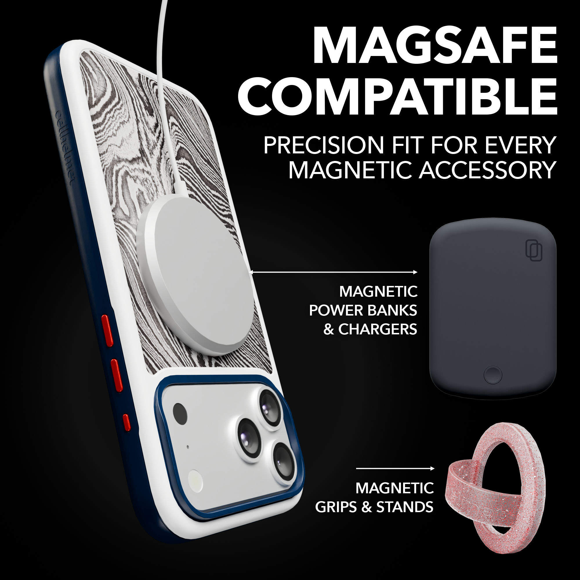 Patriot Collection - Damascus Steel for iPhone 17 Series Damascus Steel / iPhone 17 Pro Max / White