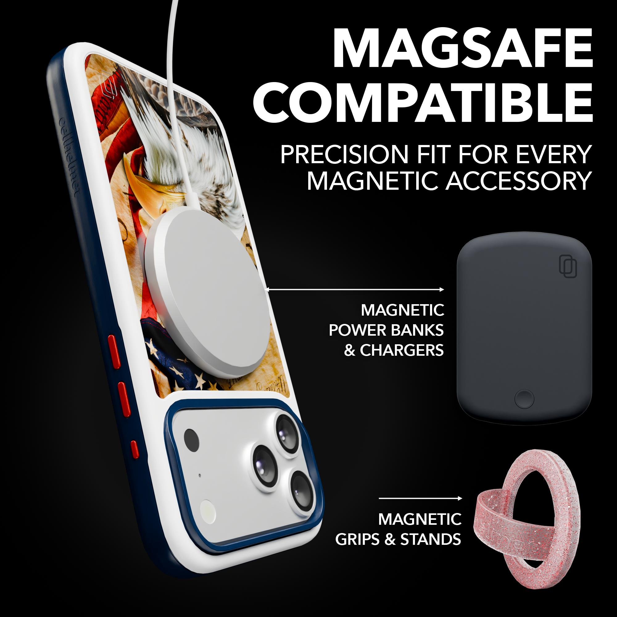 Patriot Collection - Freedom Eagle for iPhone 17 Series Freedom Eagle / iPhone 17 Pro Max / White