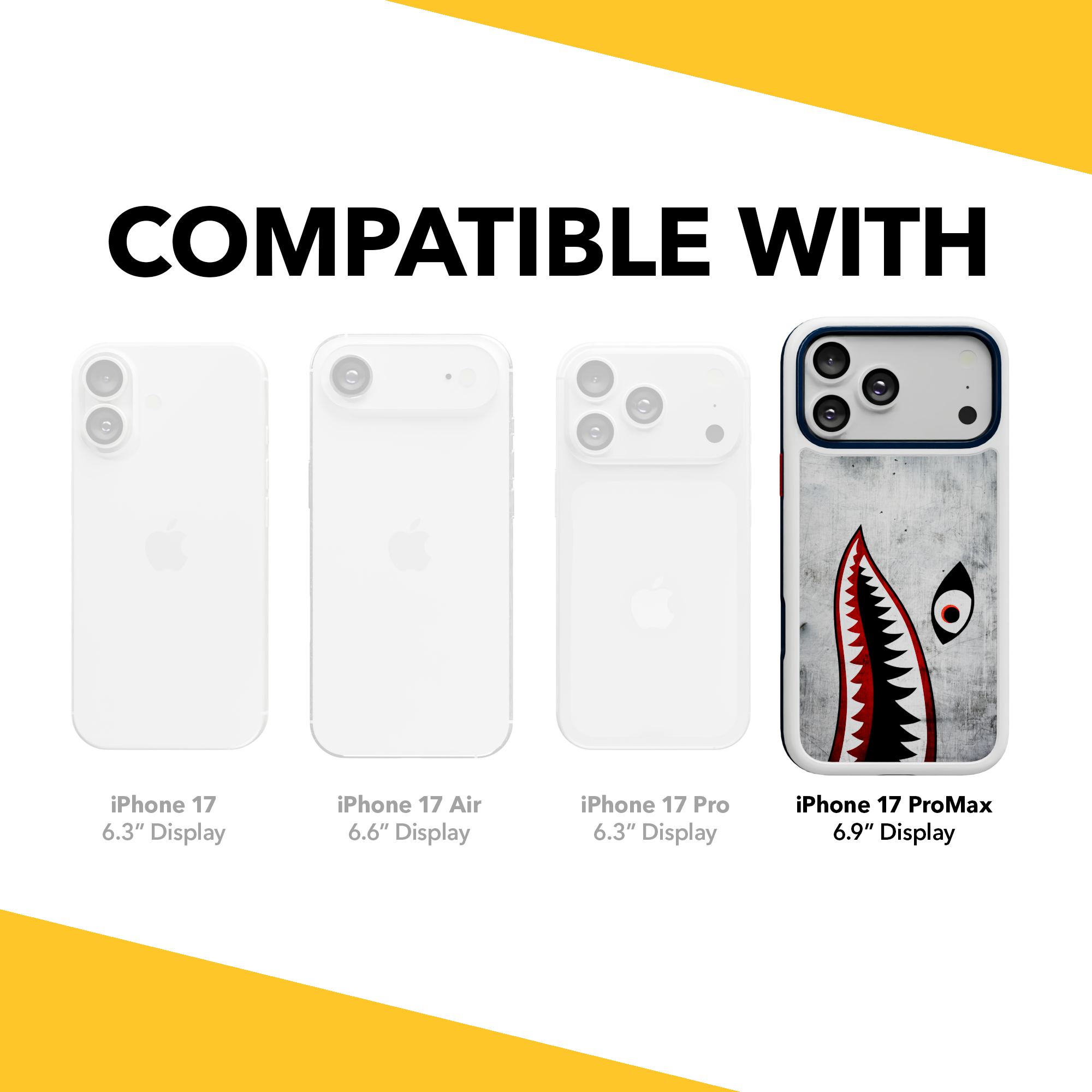 Patriot Collection - Flying Shark for iPhone 17 Series Flying Shark / iPhone 17 Pro Max / White
