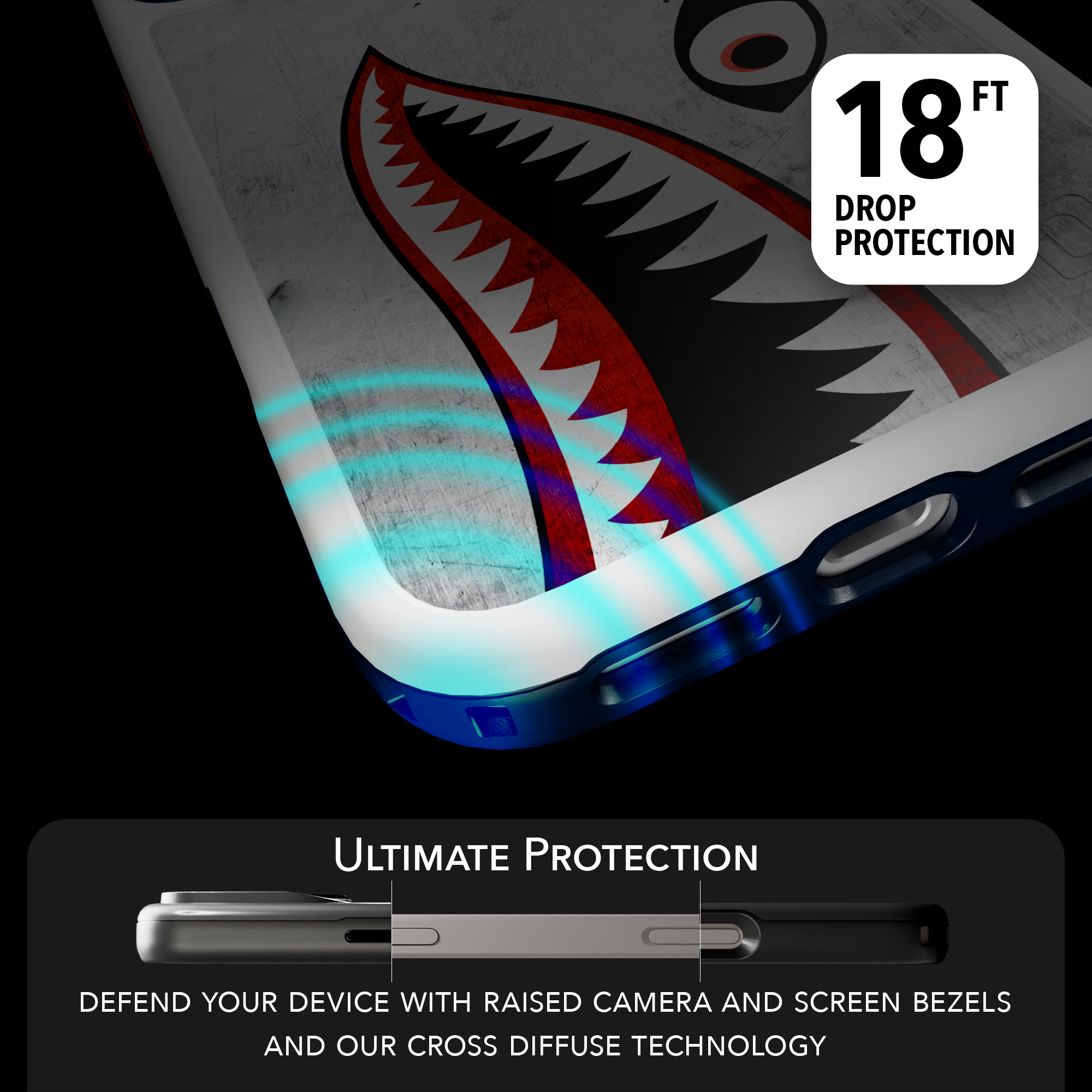 Patriot Collection - Flying Shark for iPhone 17 Series Flying Shark / iPhone 17 Pro Max / White