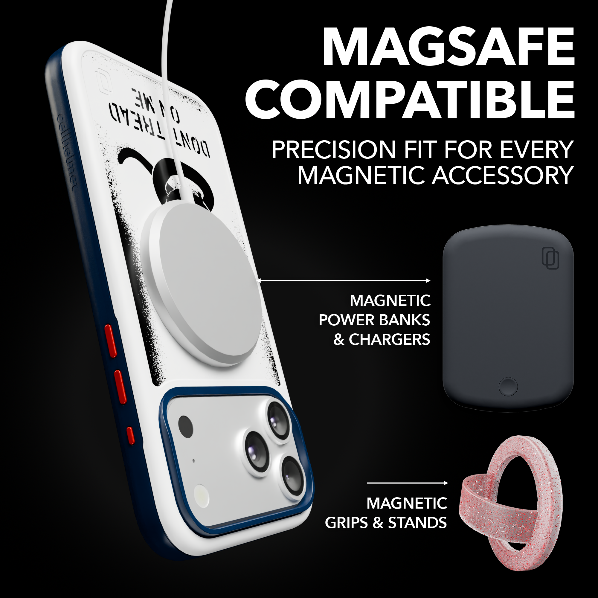 Patriot Collection - Gadsden Stencil for iPhone 17 Series Gadsen Stencil / iPhone 17 Pro Max / White