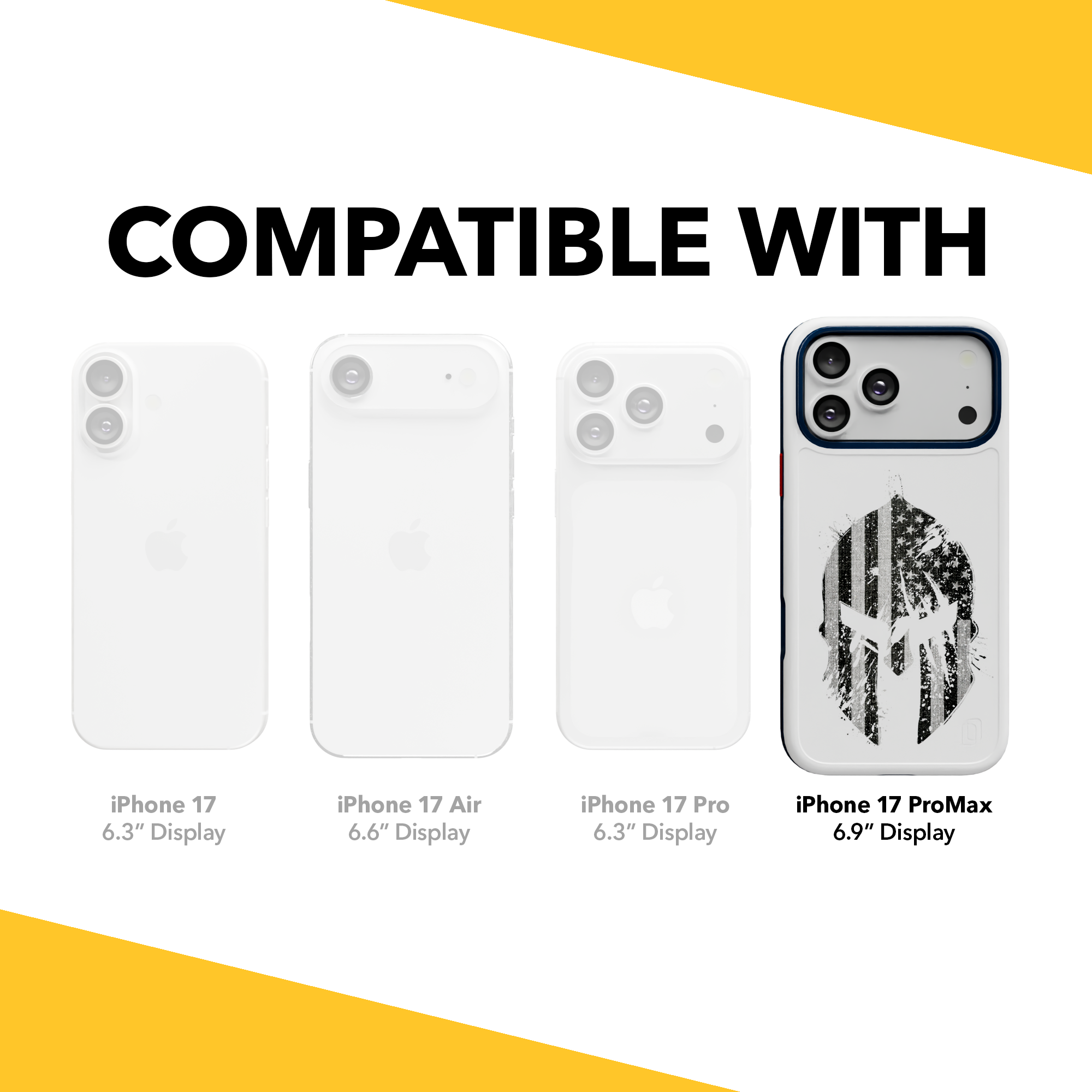 Patriot Collection - Spartan Warrior for iPhone 17 Series Spartan Warror / iPhone 17 Pro Max / White