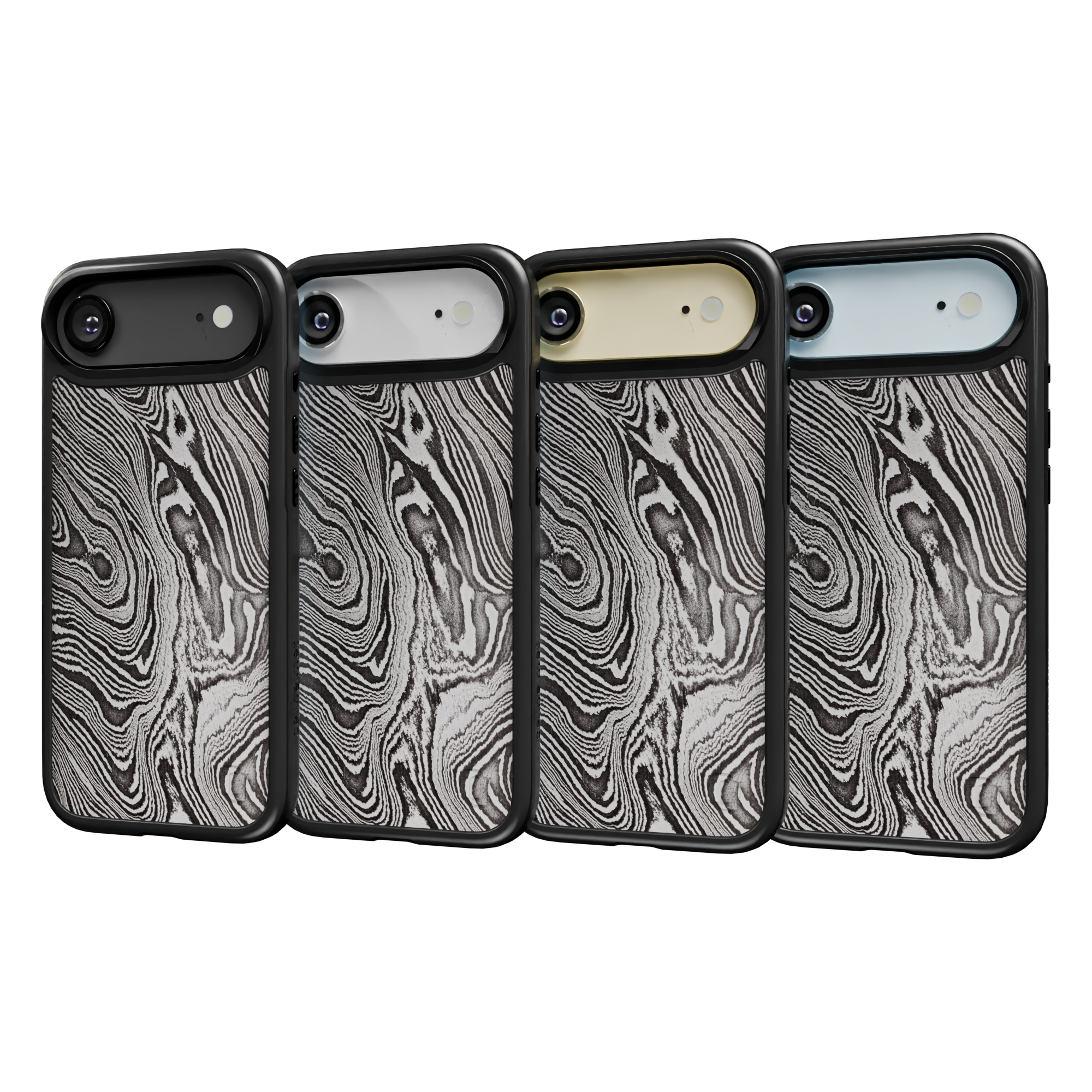 Patriot Collection - Damascus Steel for iPhone 17 Series Damascus Steel / iPhone Air / Black