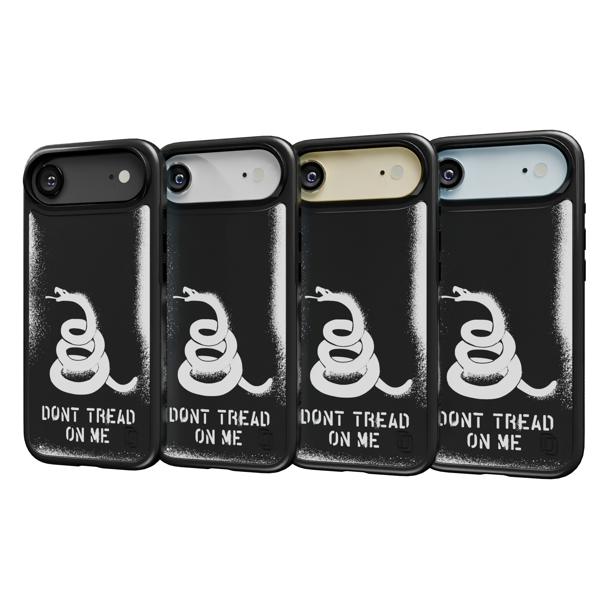 Patriot Collection - Gadsden Stencil for iPhone 17 Series Gadsen Stencil / iPhone Air / Black