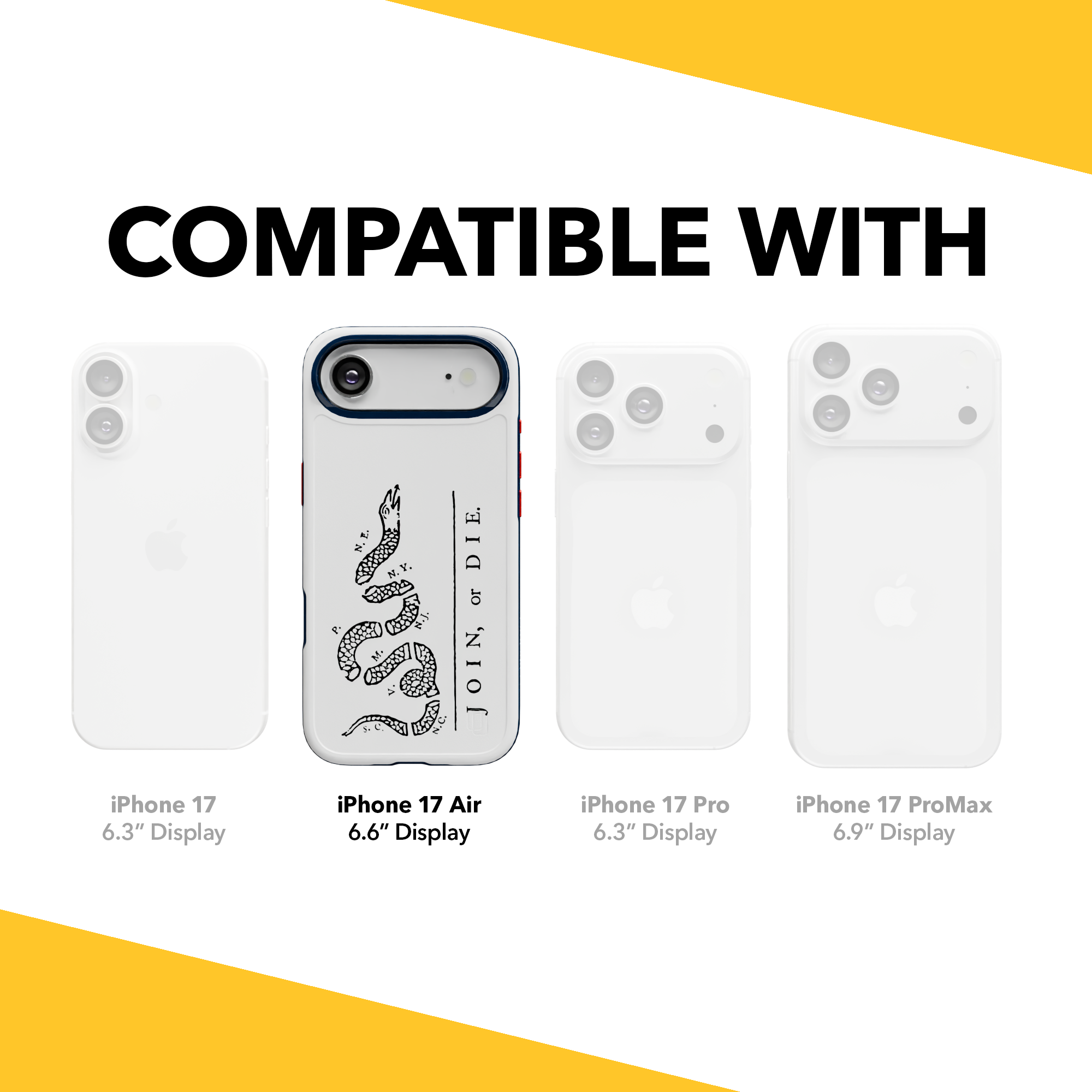 Patriot Collection - Broken Serpent for iPhone 17 Series Broken Serpent / iPhone Air / White