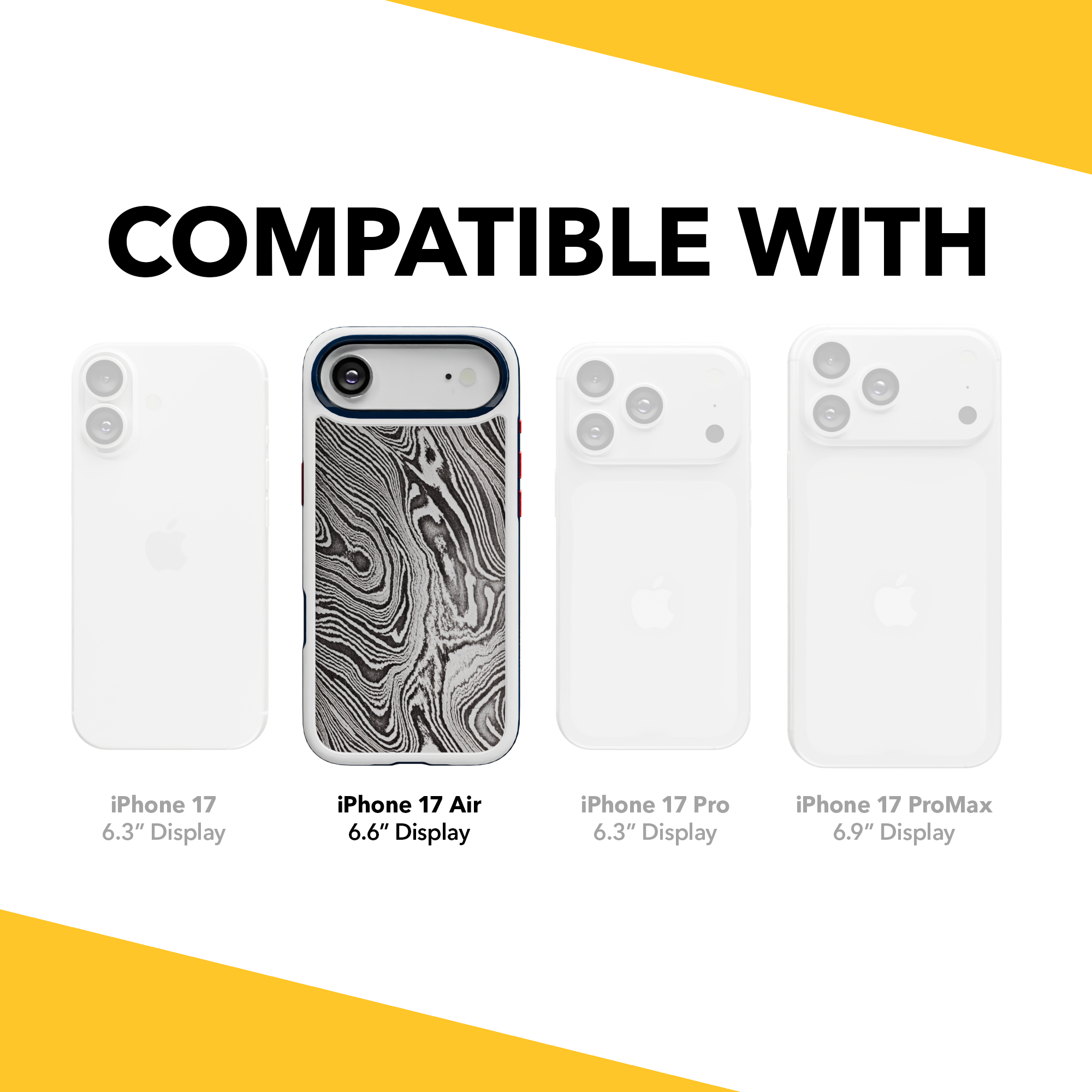 Patriot Collection - Damascus Steel for iPhone 17 Series Damascus Steel / iPhone Air / White