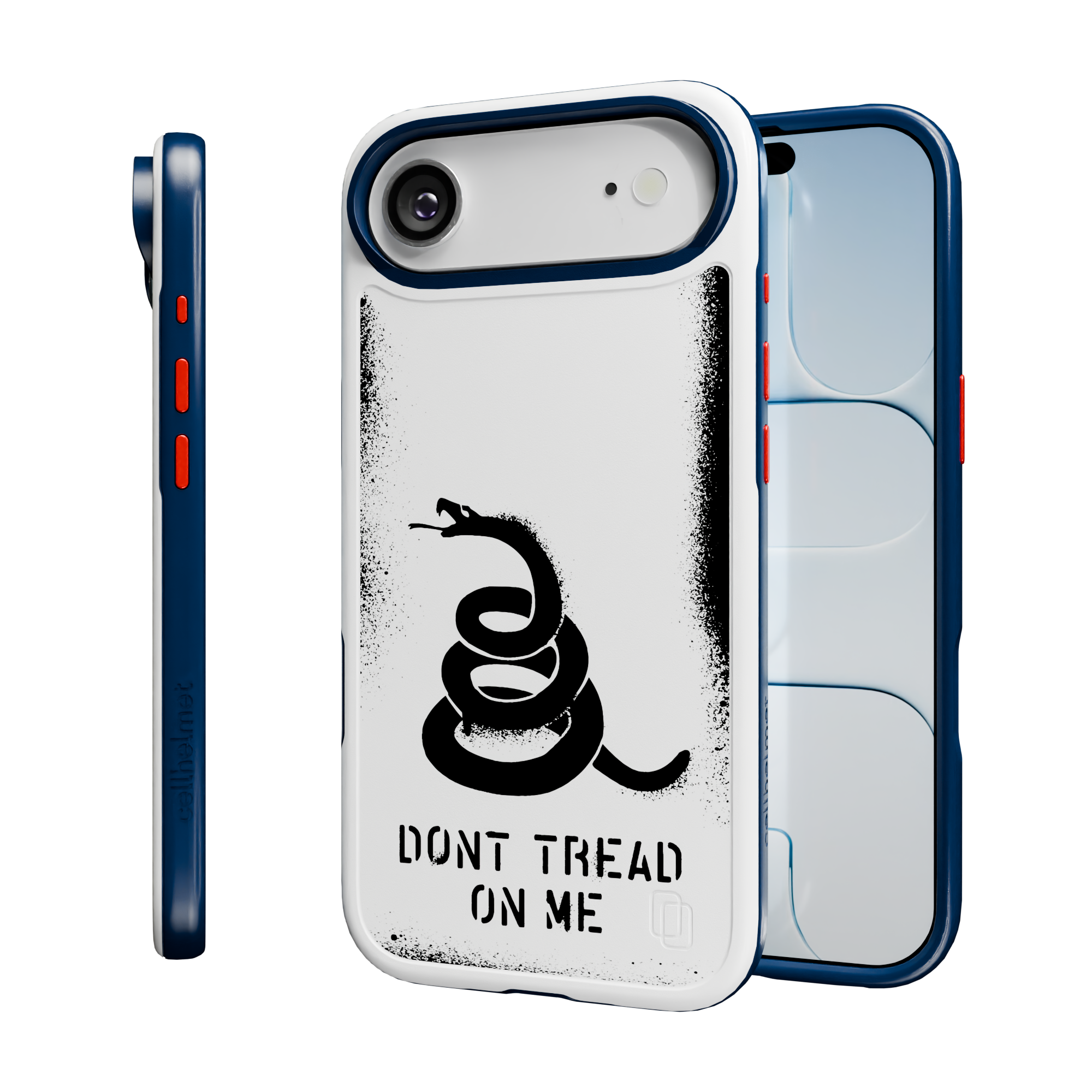 Patriot Collection - Gadsden Stencil for iPhone 17 Series Gadsen Stencil / iPhone Air / White