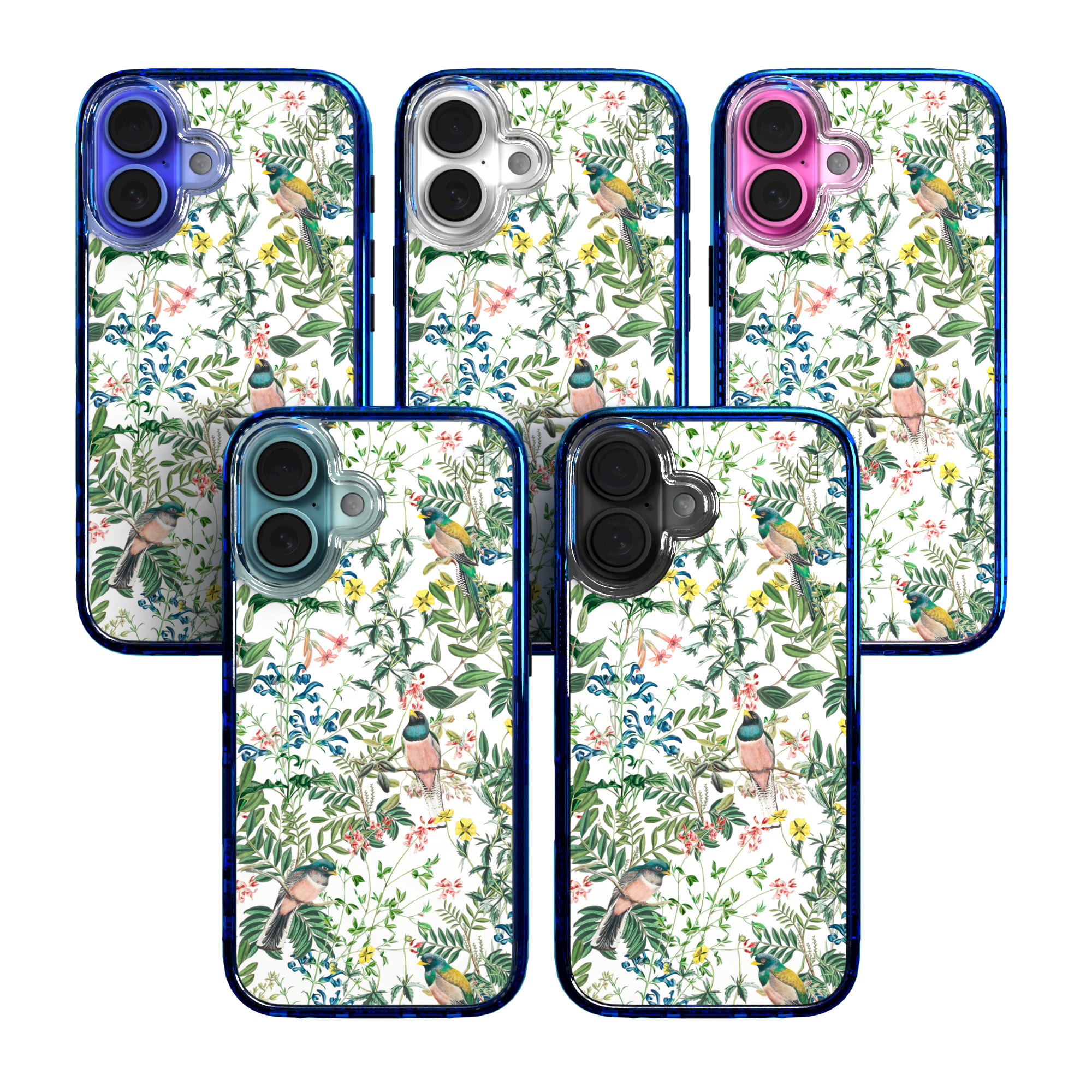 iPhone 16 Series | MagSafe | Bird Case | Botanical Cockatoo Botanical Cockatoo / iPhone 16 / Blue