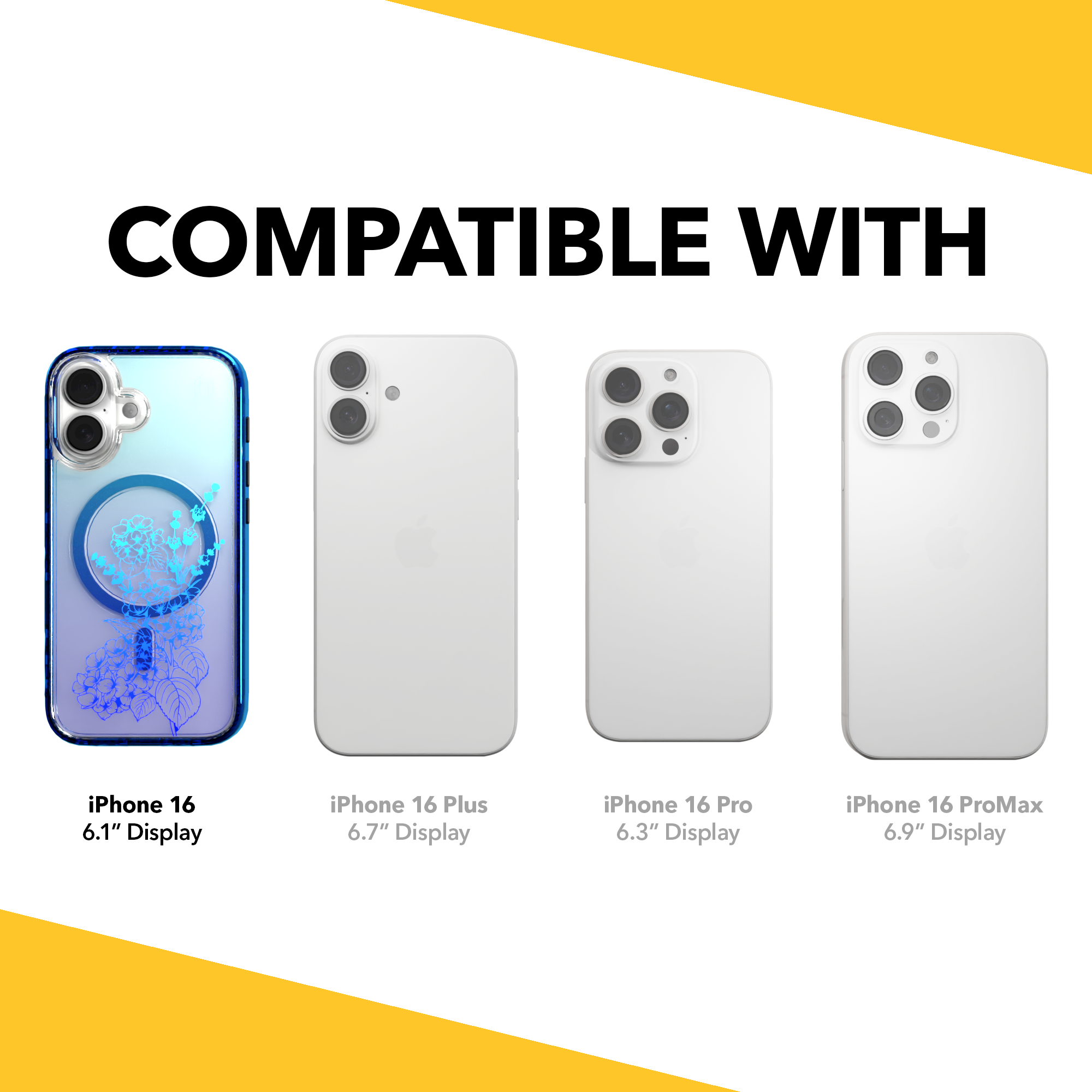 iPhone 16 Series | MagSafe | Ombre Bouquet Case Collection | Indigo Infusion Indigo Infusion / iPhone 16 / Blue