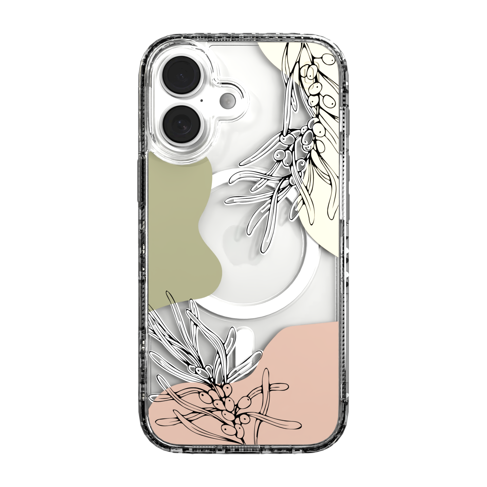 iPhone 16 Series | MagSafe | Botanical Fusion Abstract Case | Pastel Fall Vistas