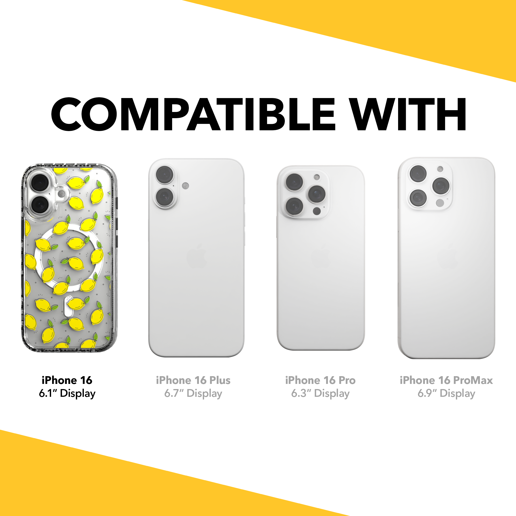 iPhone 16 Series | MagSafe | Fruit Bowl Collection | Lotsa Lemons Lotsa Lemons / iPhone 16 / Clear