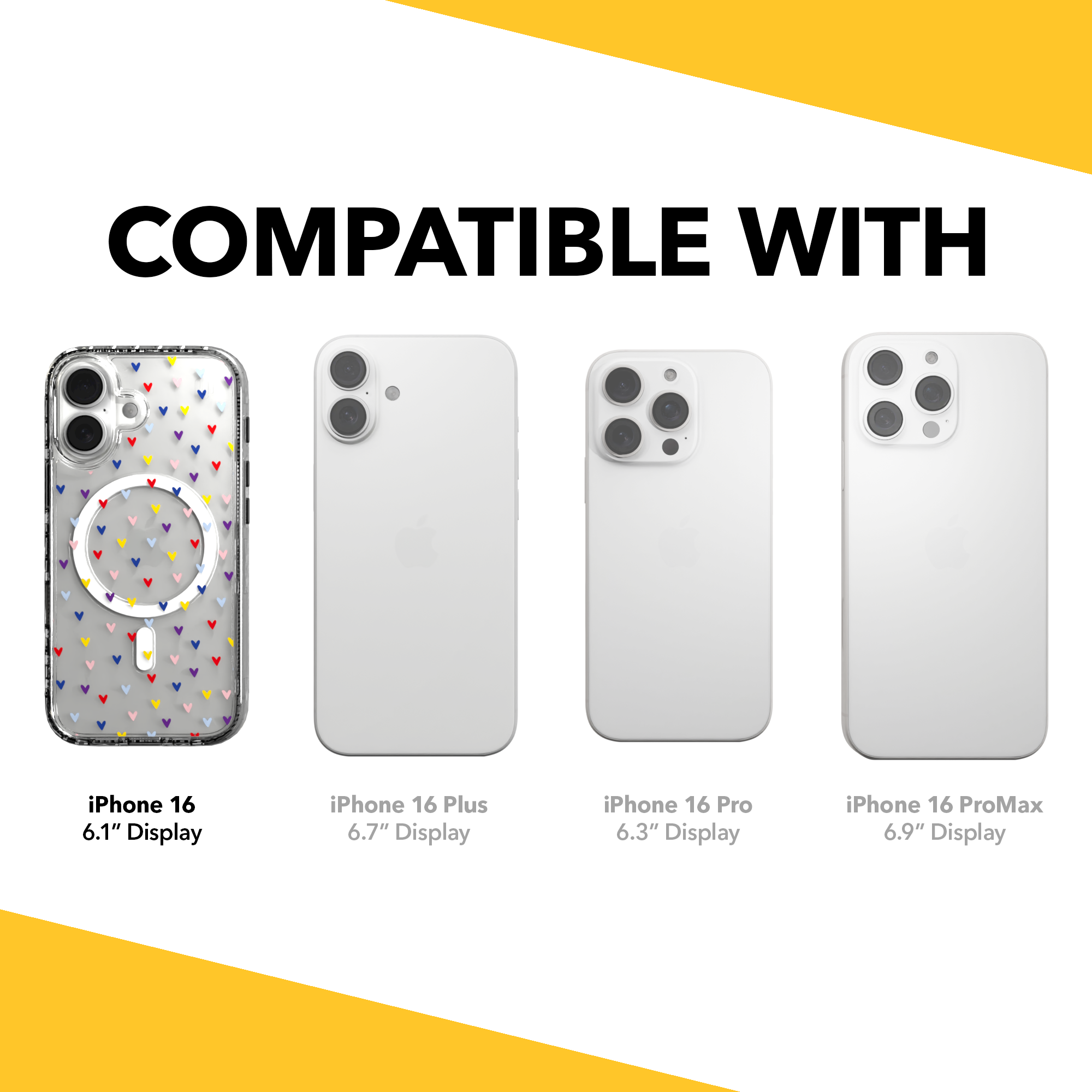 iPhone 16 Series | MagSafe | Heart Collection | Adoring Amore Adoring Amore / iPhone 16 / Clear