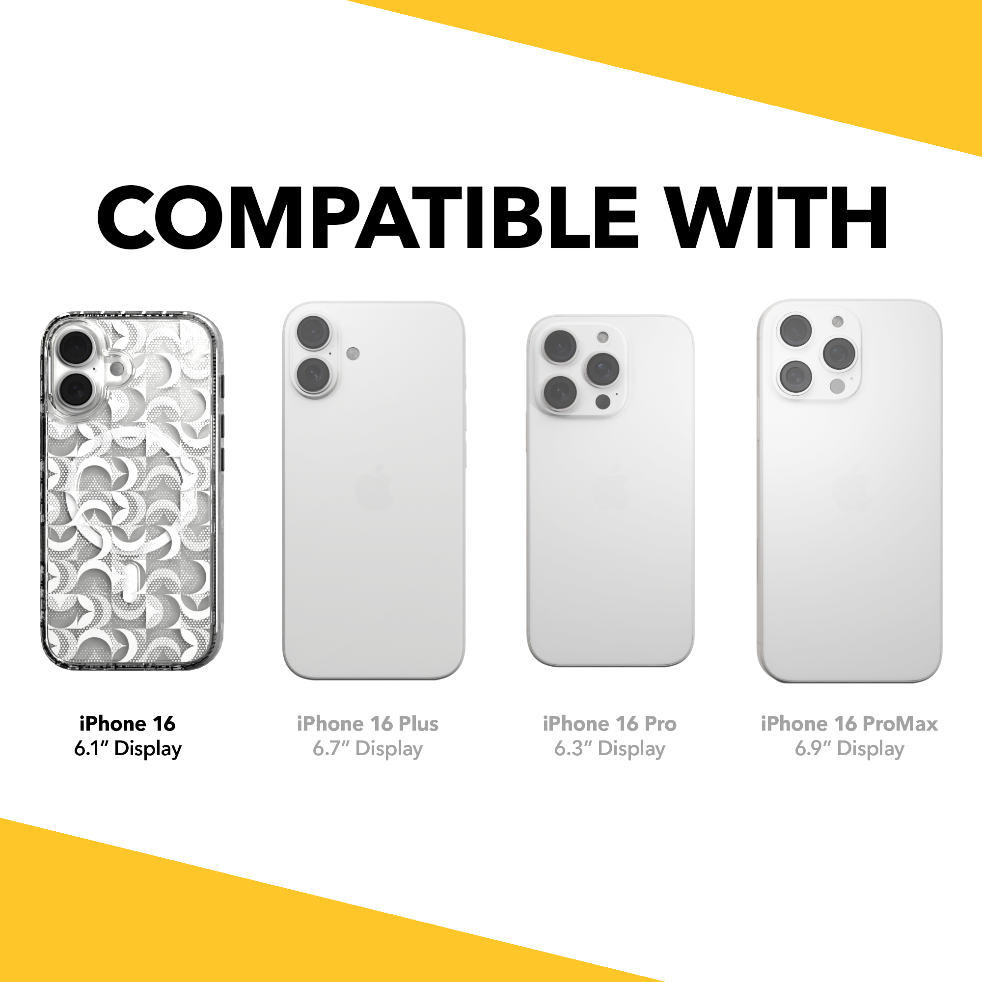 iPhone 16 Series | MagSafe | Abstract Art Case | Retro White Swirls Retro White / iPhone 16 / Clear