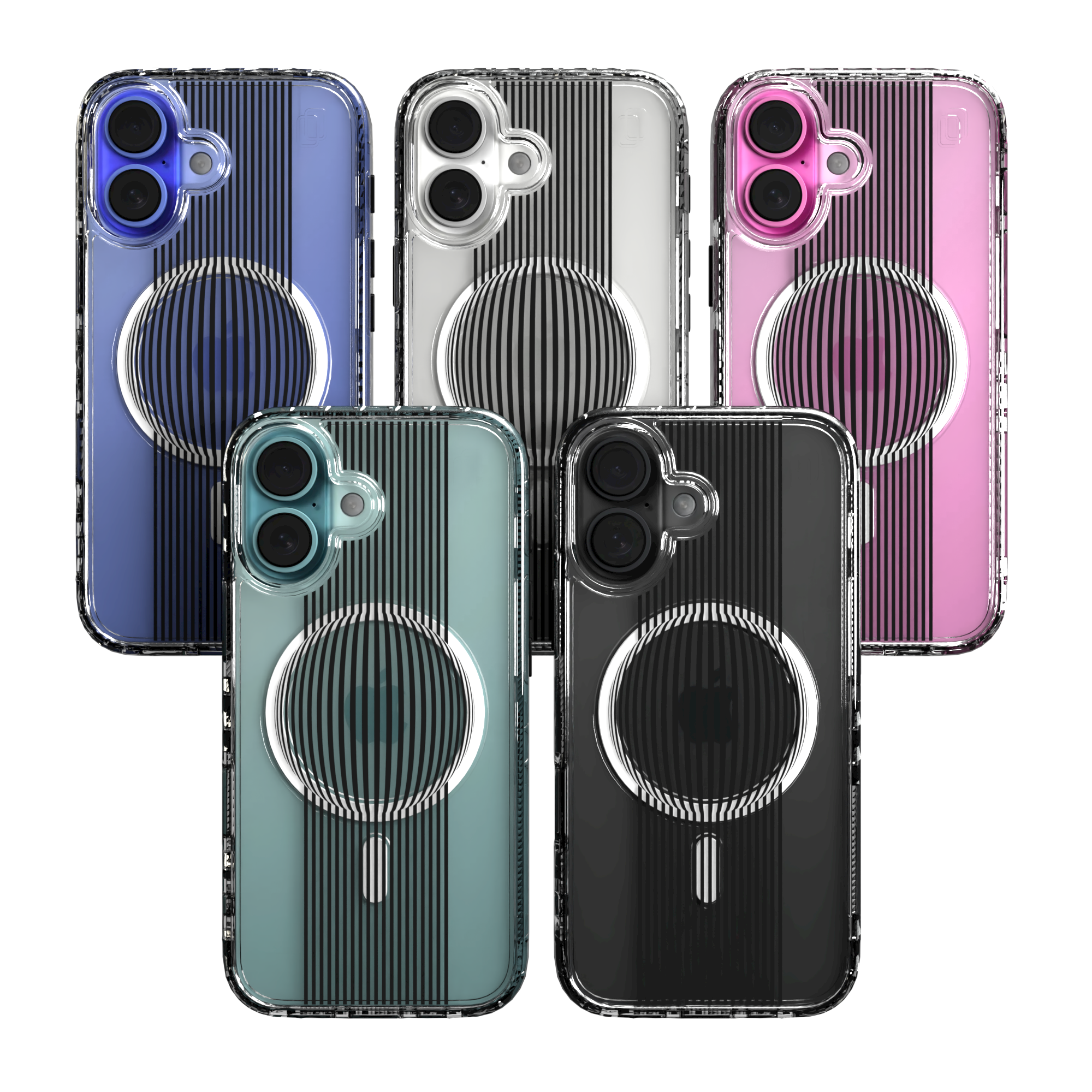 iPhone 16 Series | MagSafe | Monochromatic Case Designs | Gravity Sphere Gravity / iPhone 16 / Clear