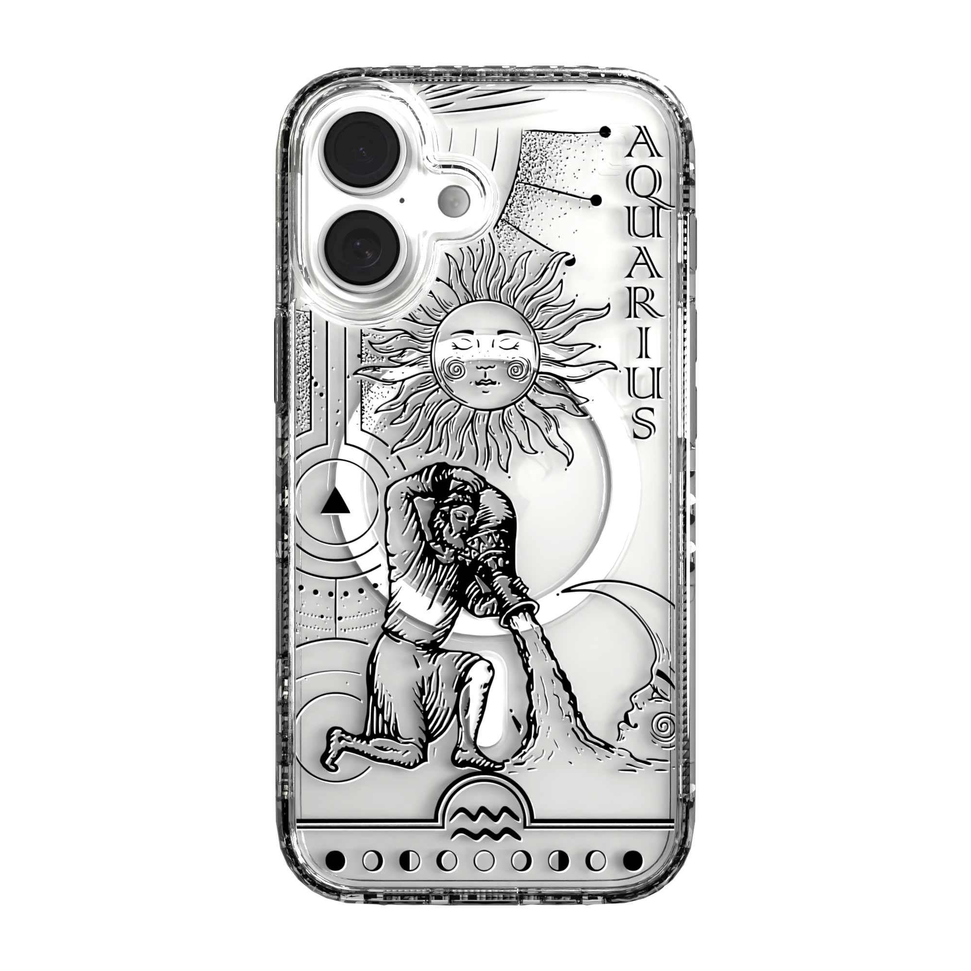 iPhone 16 Series | MagSafe | Zodiac Collection | Aquarius Aquarius Black / iPhone 16 / Clear