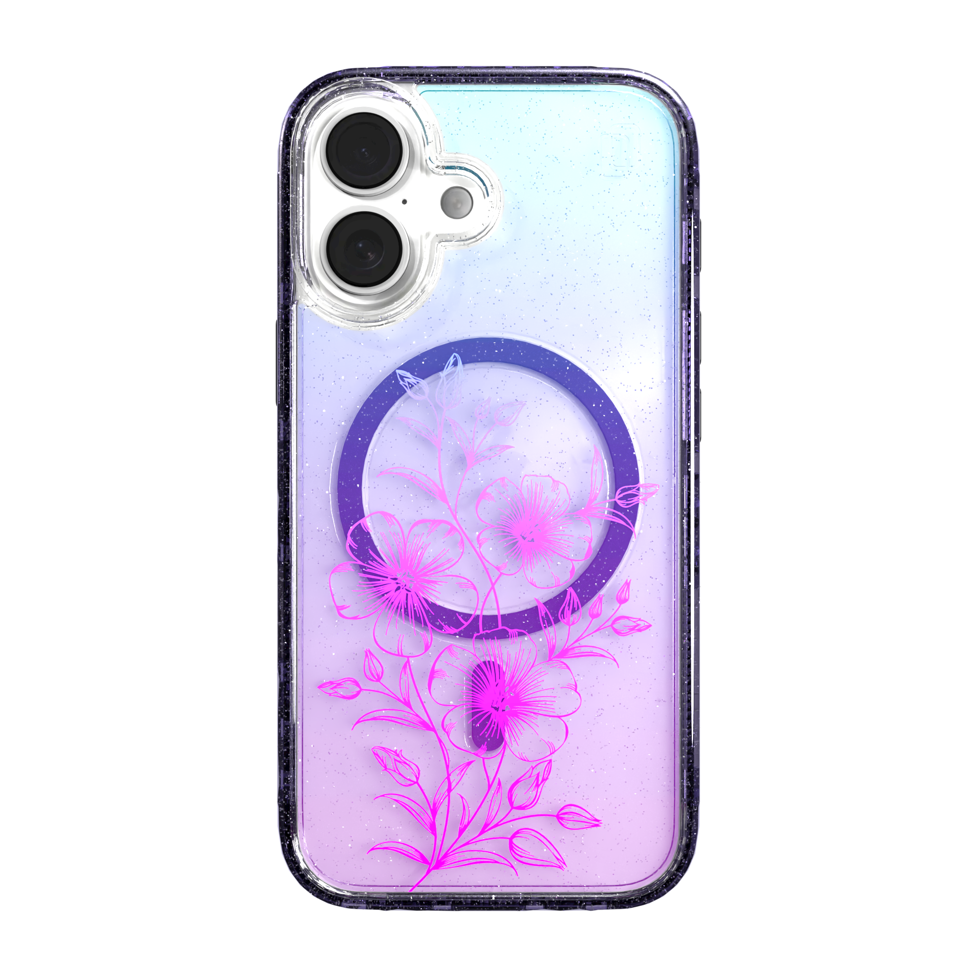 iPhone 16 Series | MagSafe | Ombre Bouquet Case Collection | Lilac Purple Haze