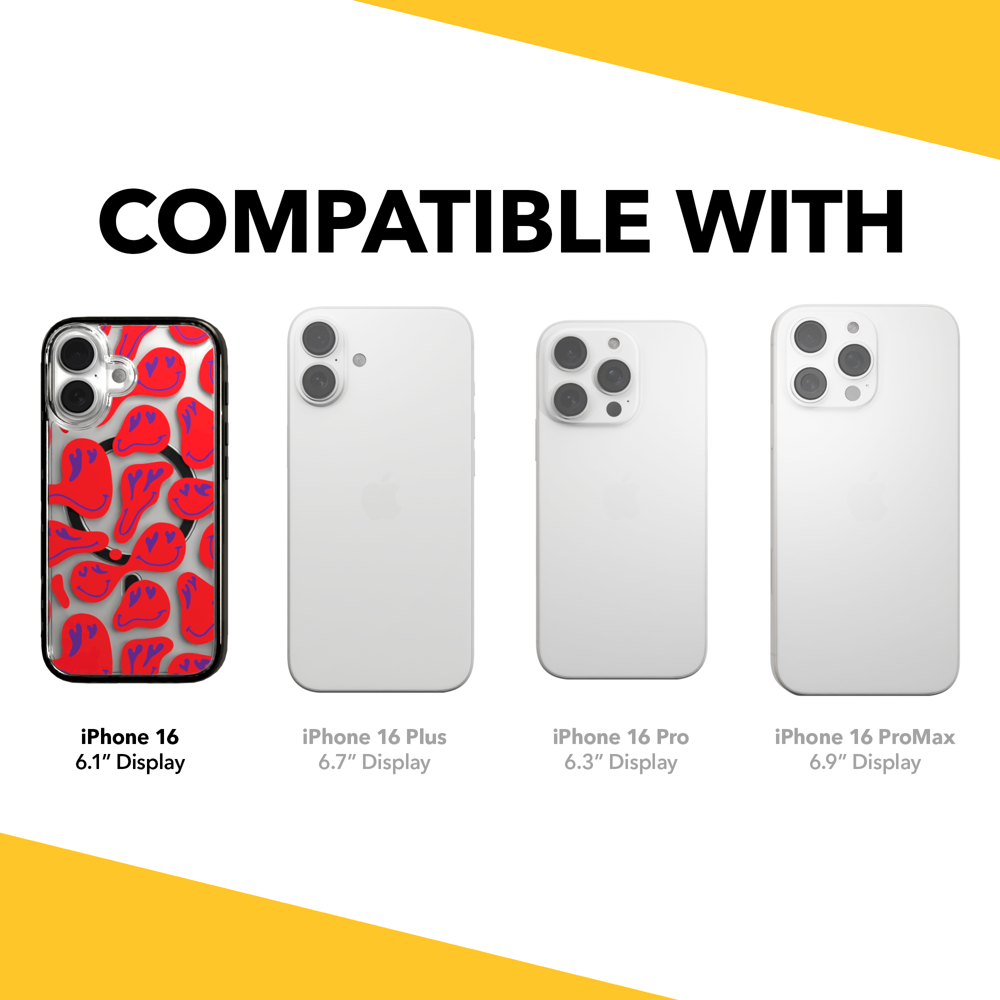 iPhone 16 Series | MagSafe | Heart Collection | Melting Bliss Heart Case Melting Bliss / iPhone 16 / Black