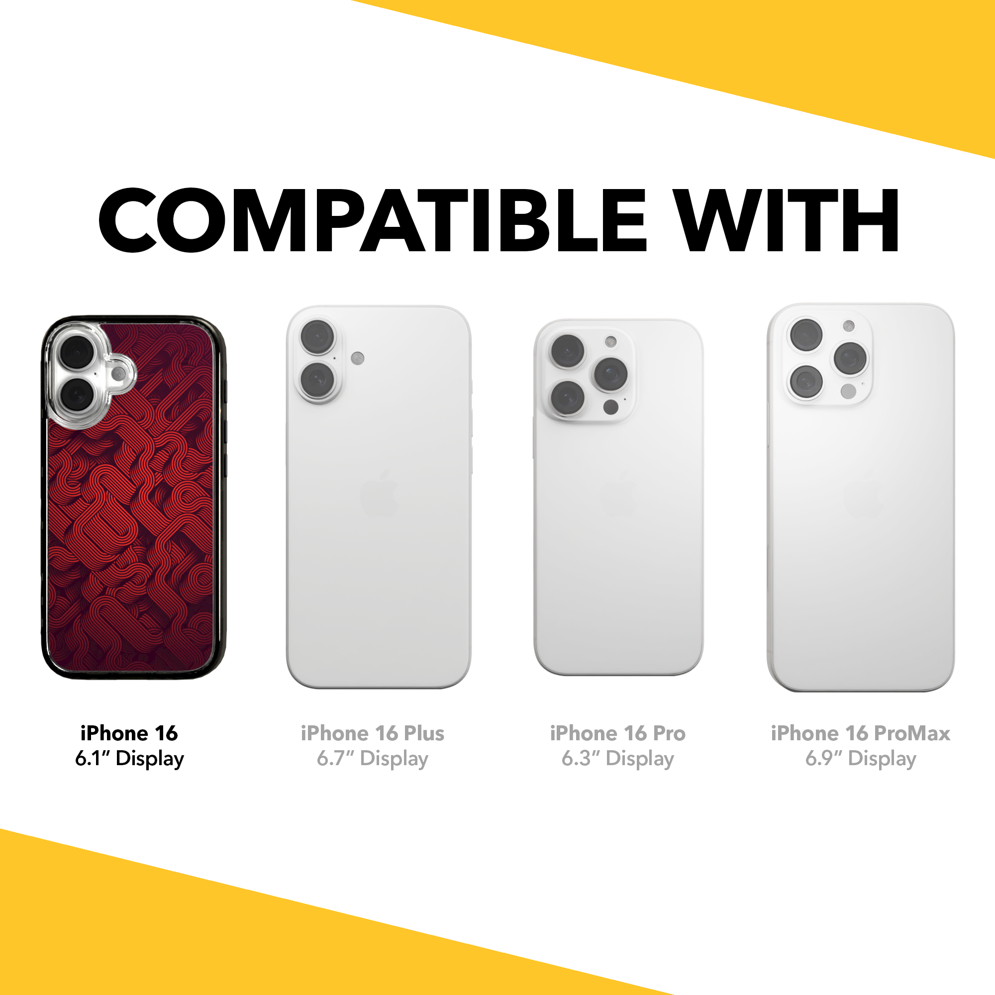 iPhone 16 Series | MagSafe | Monochromatic Case Designs | Red Dimensions Red Dimensions / iPhone 16 / Black