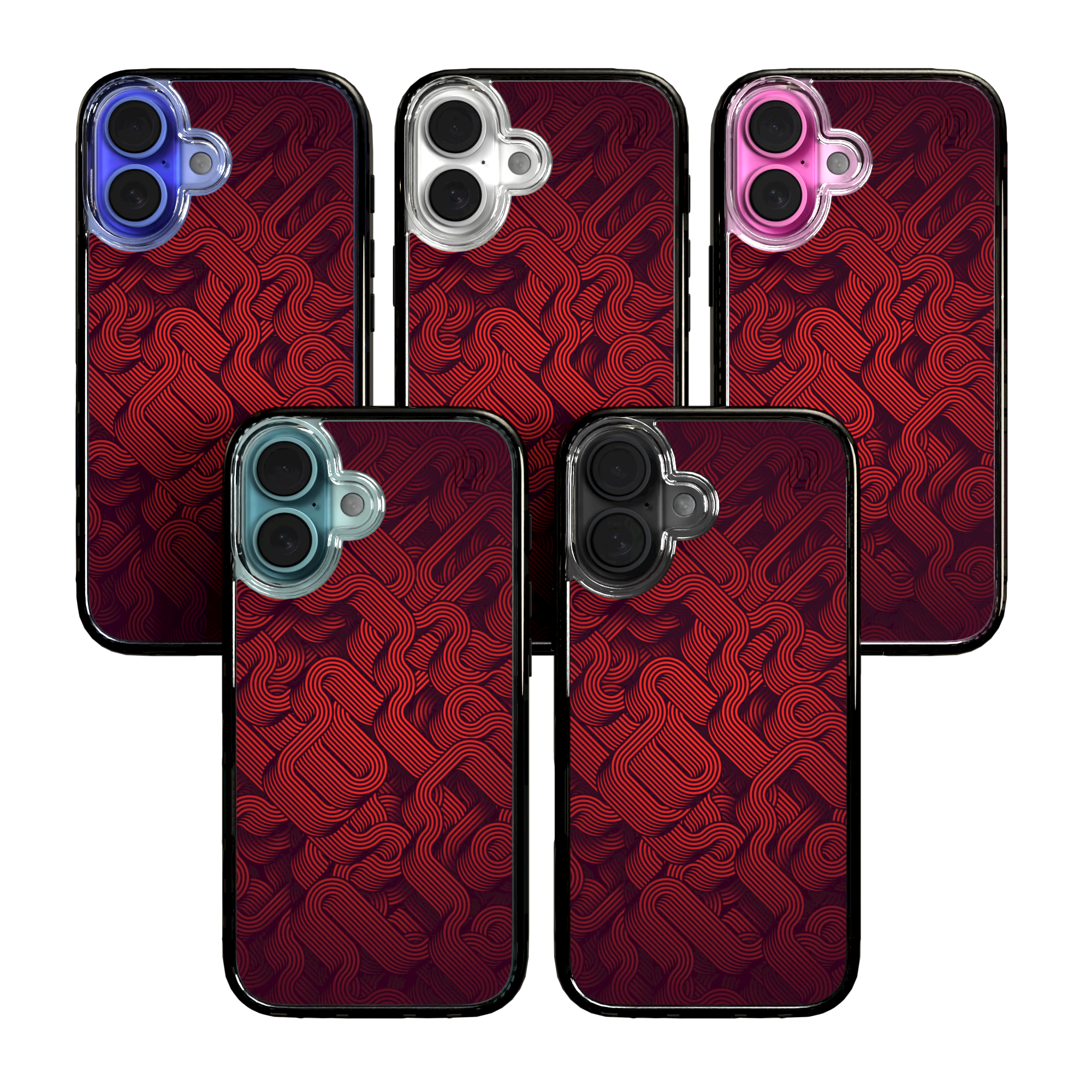 iPhone 16 Series | MagSafe | Monochromatic Case Designs | Red Dimensions Red Dimensions / iPhone 16 / Black