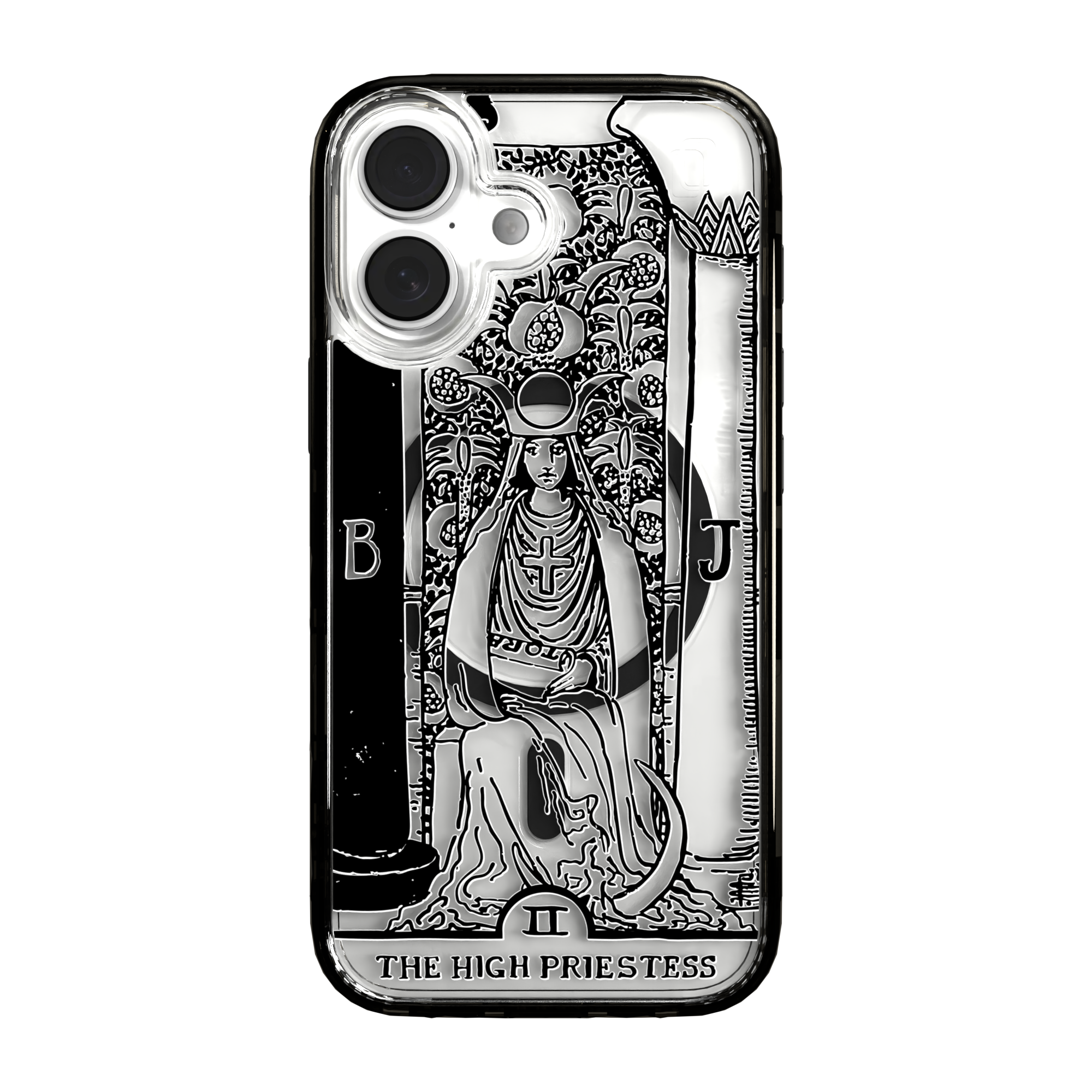 iPhone 16 Series | MagSafe | Tarot Collection | The High Priestess The High Priestess - Line / iPhone 16 / Black