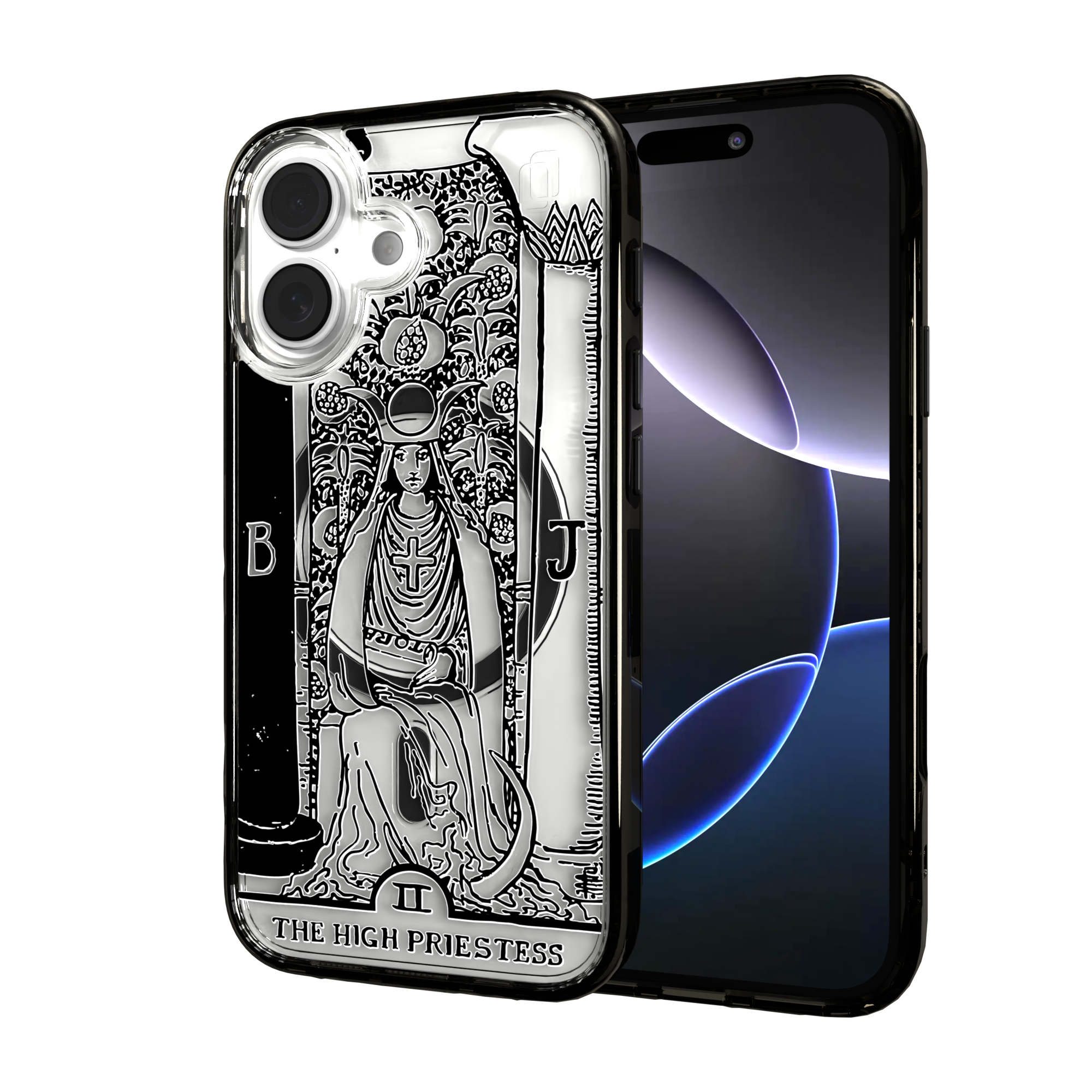 iPhone 16 Series | MagSafe | Tarot Collection | The High Priestess The High Priestess - Line / iPhone 16 / Black