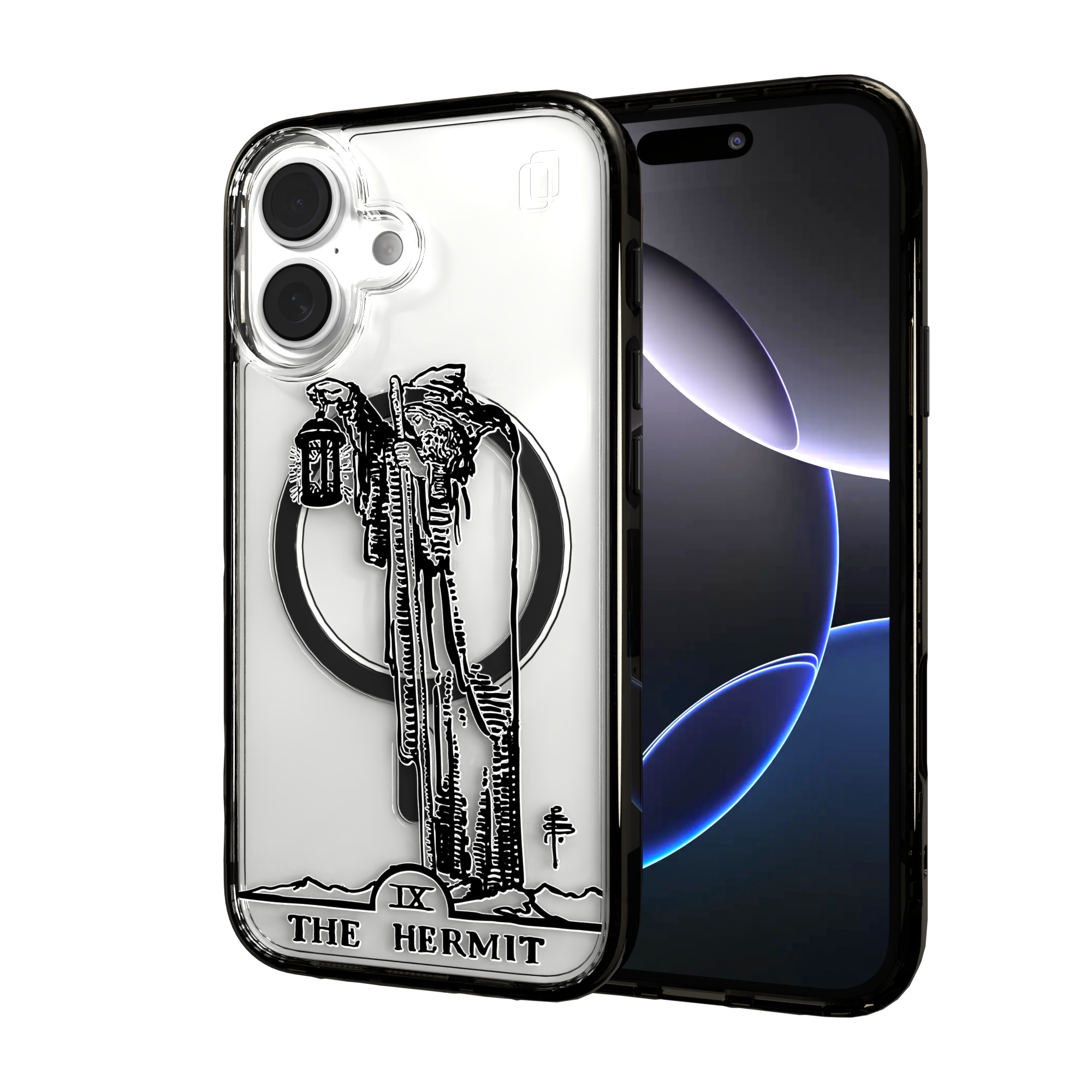 iPhone 16 Series | MagSafe | Tarot Collection | The Hermit The Hermit - Line / iPhone 16 / Black