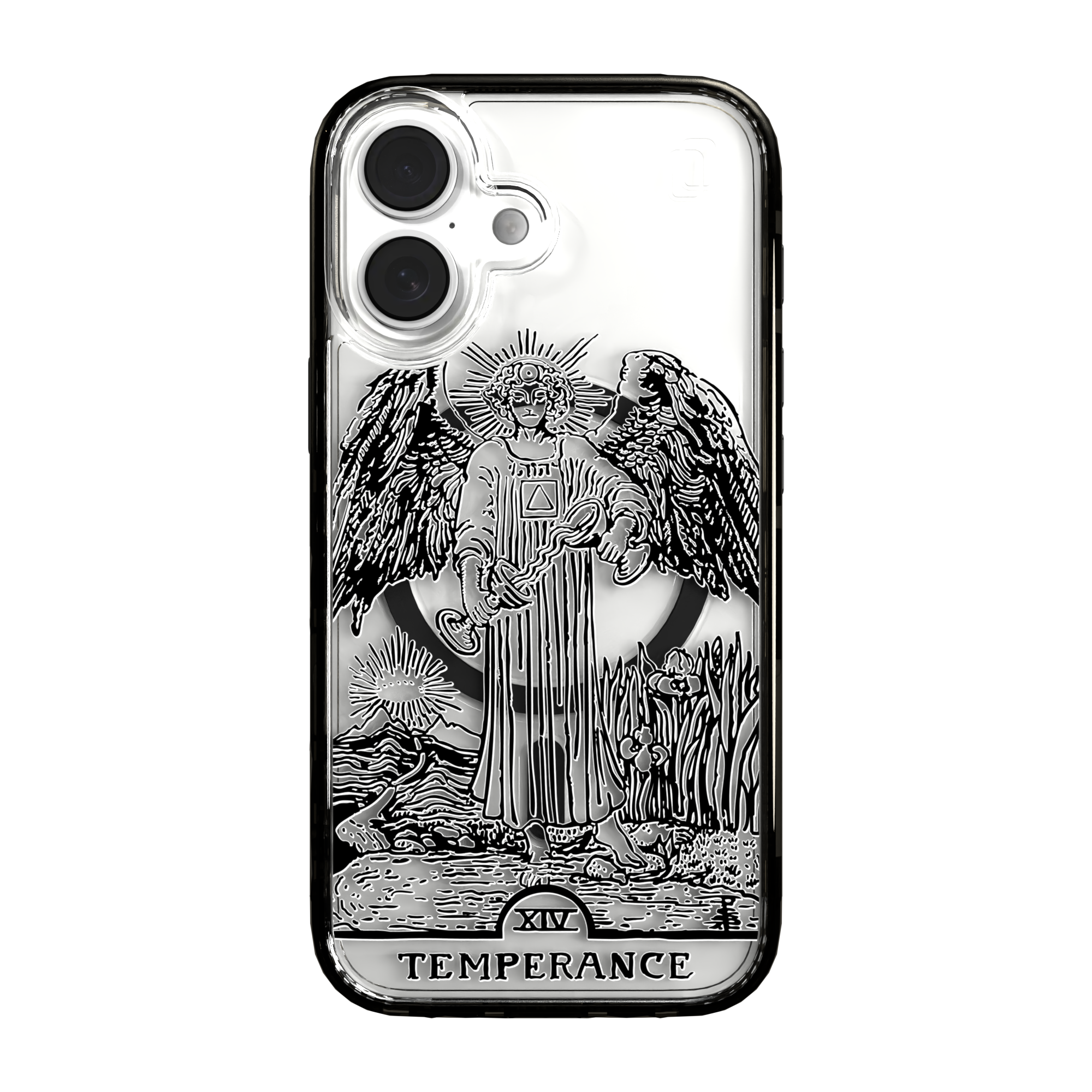 iPhone 16 Series | MagSafe | Tarot Collection | Temperance Temperance - Line / iPhone 16 / Black