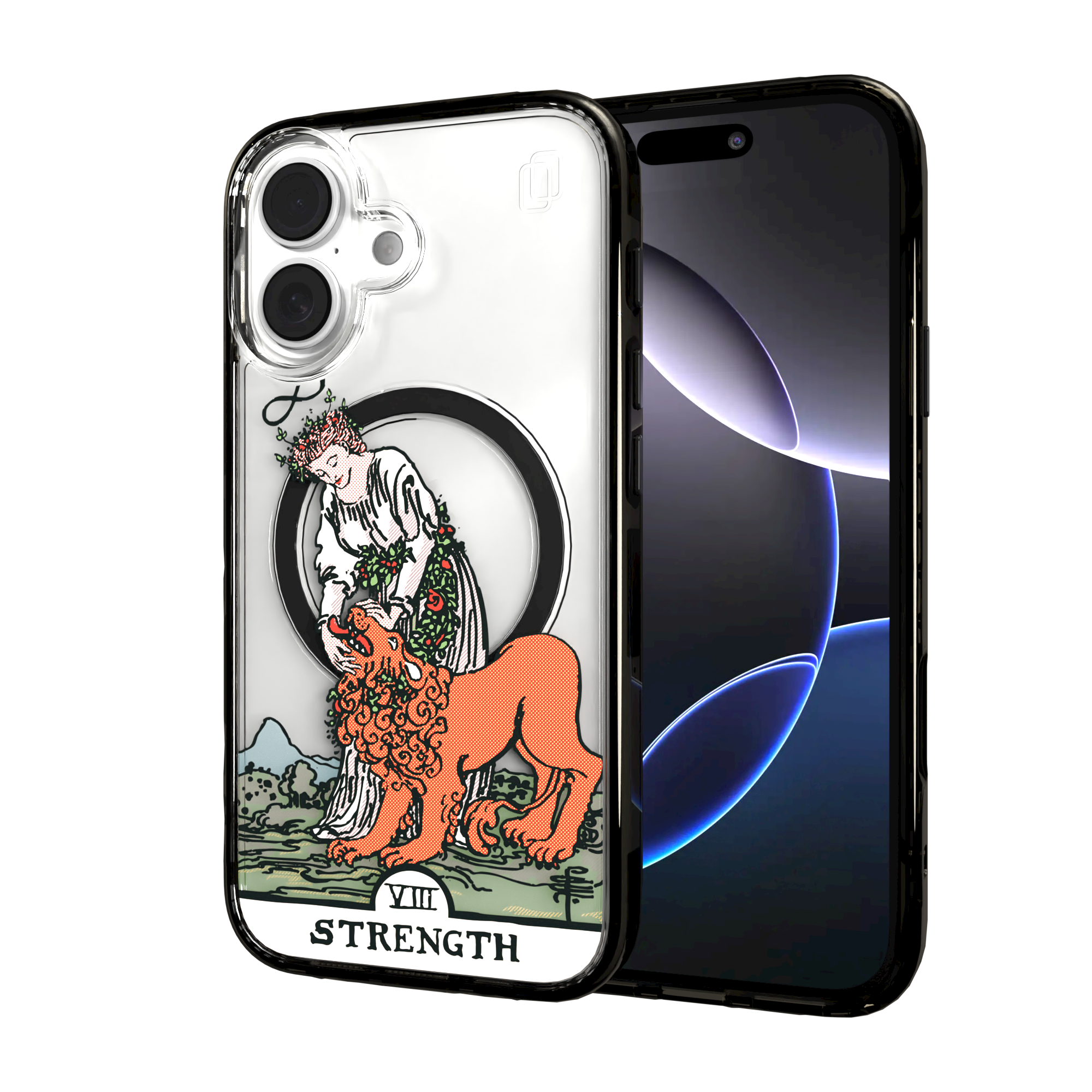 iPhone 16 Series | MagSafe | Tarot Collection | Strength Strength - Color / iPhone 16 / Black
