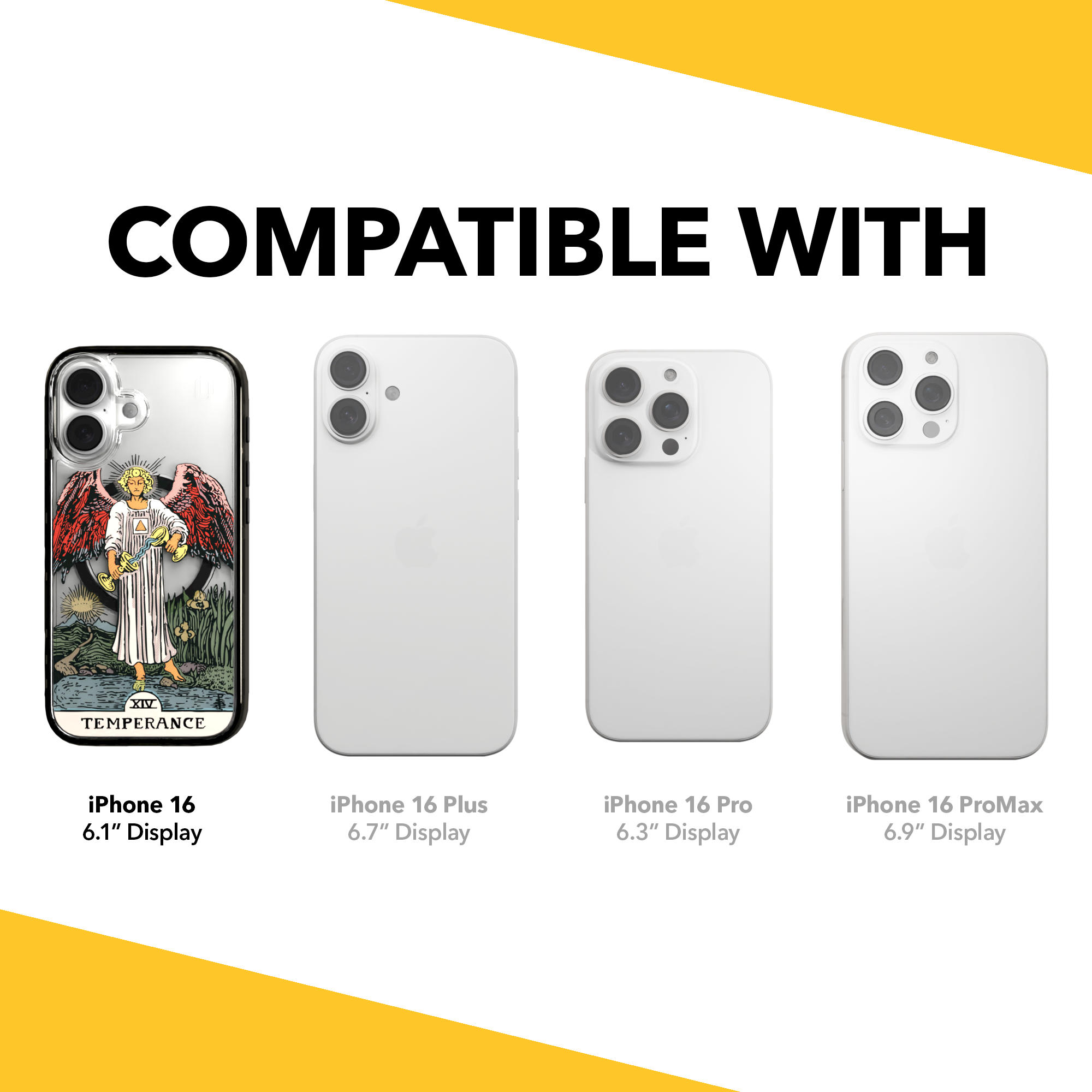 iPhone 16 Series | MagSafe | Tarot Collection | Temperance Temperance - Color / iPhone 16 / Black