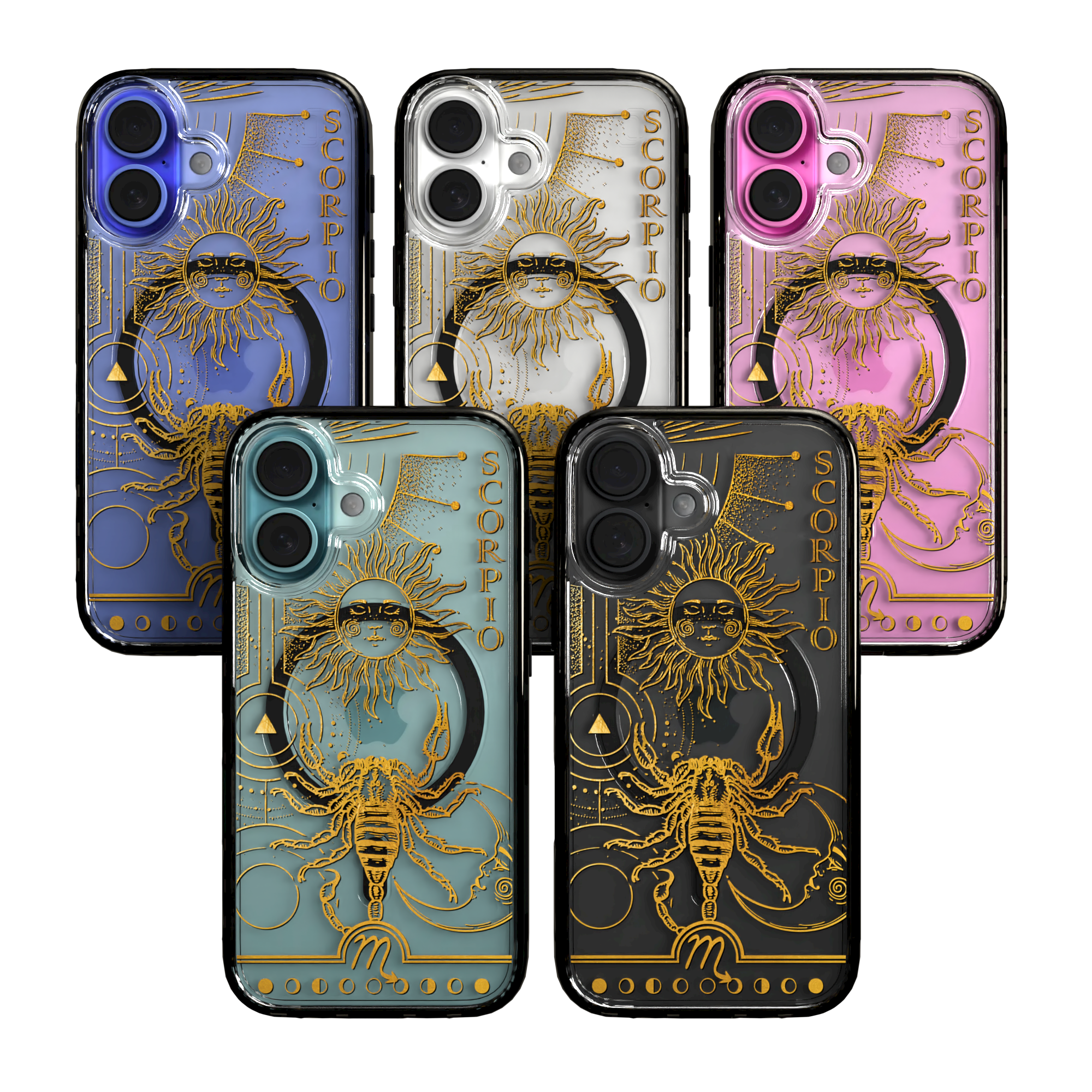 iPhone 16 Series | MagSafe | Zodiac Collection | Scorpio Scorpio Gold / iPhone 16 / Black