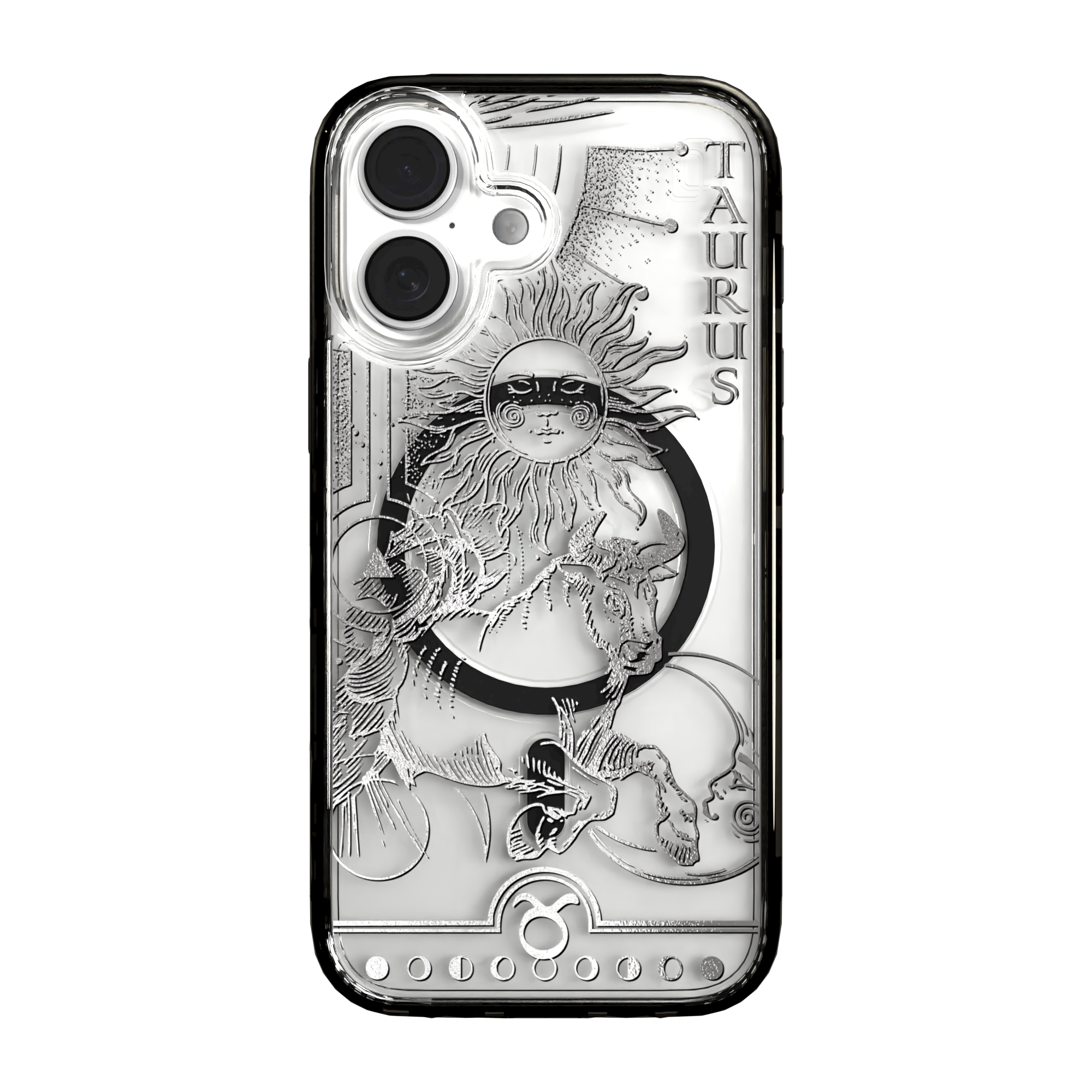 iPhone 16 Series | MagSafe | Zodiac Collection | Taurus Taurus Silver / iPhone 16 / Black